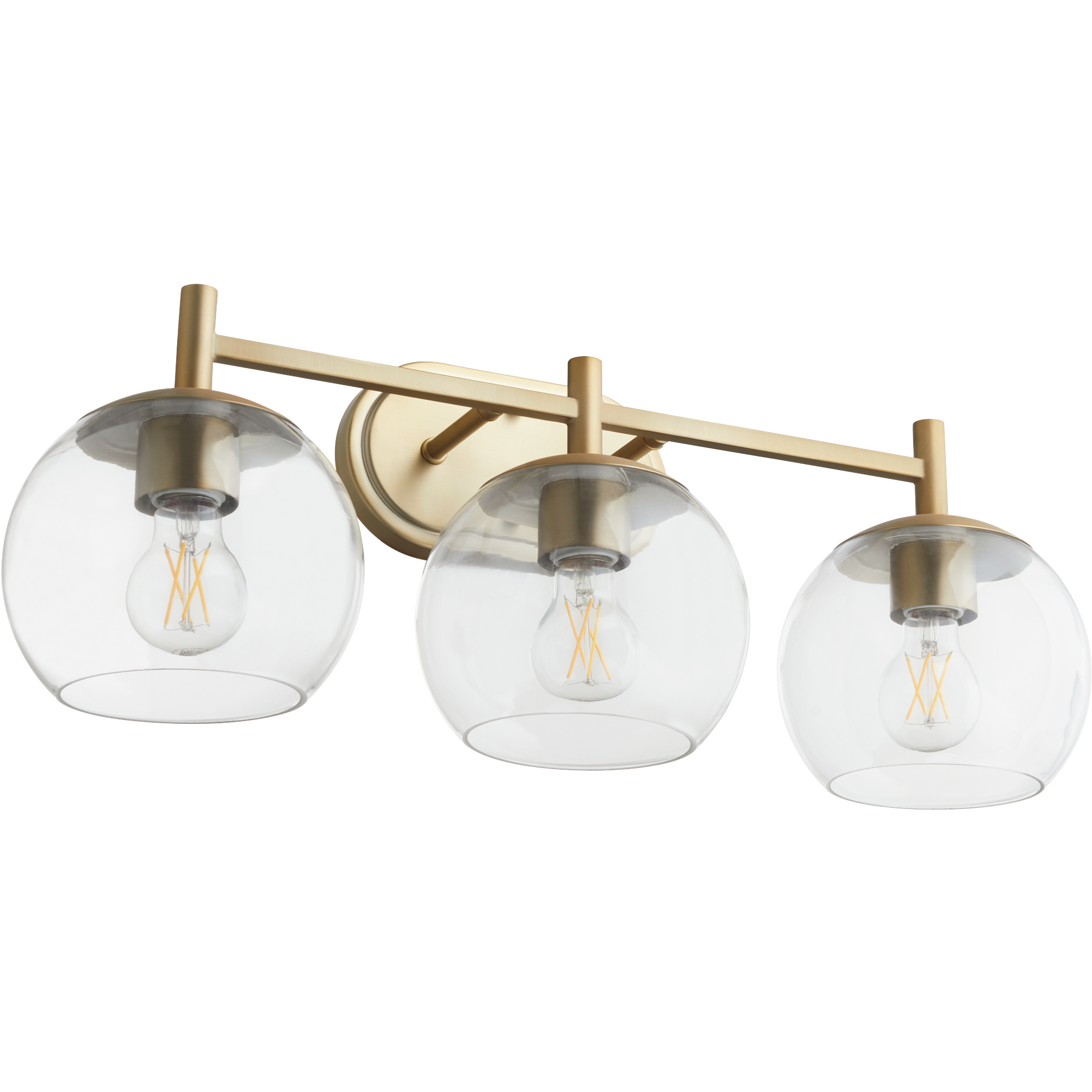 Lyon 3 Light 24 inch Aged Brass Vanity Light Wall Light