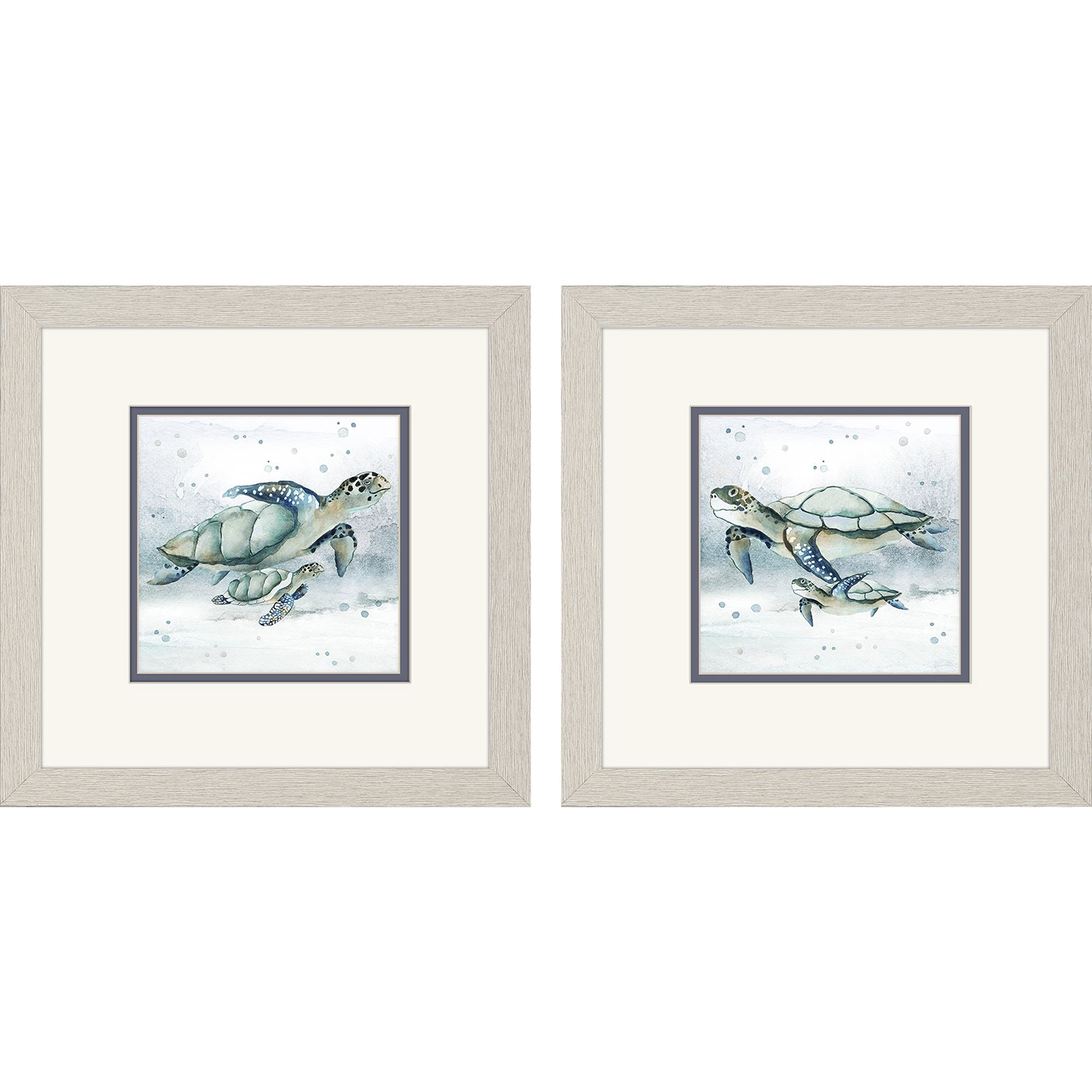 Animals Blue and Green and Teal Framed Art, Propac