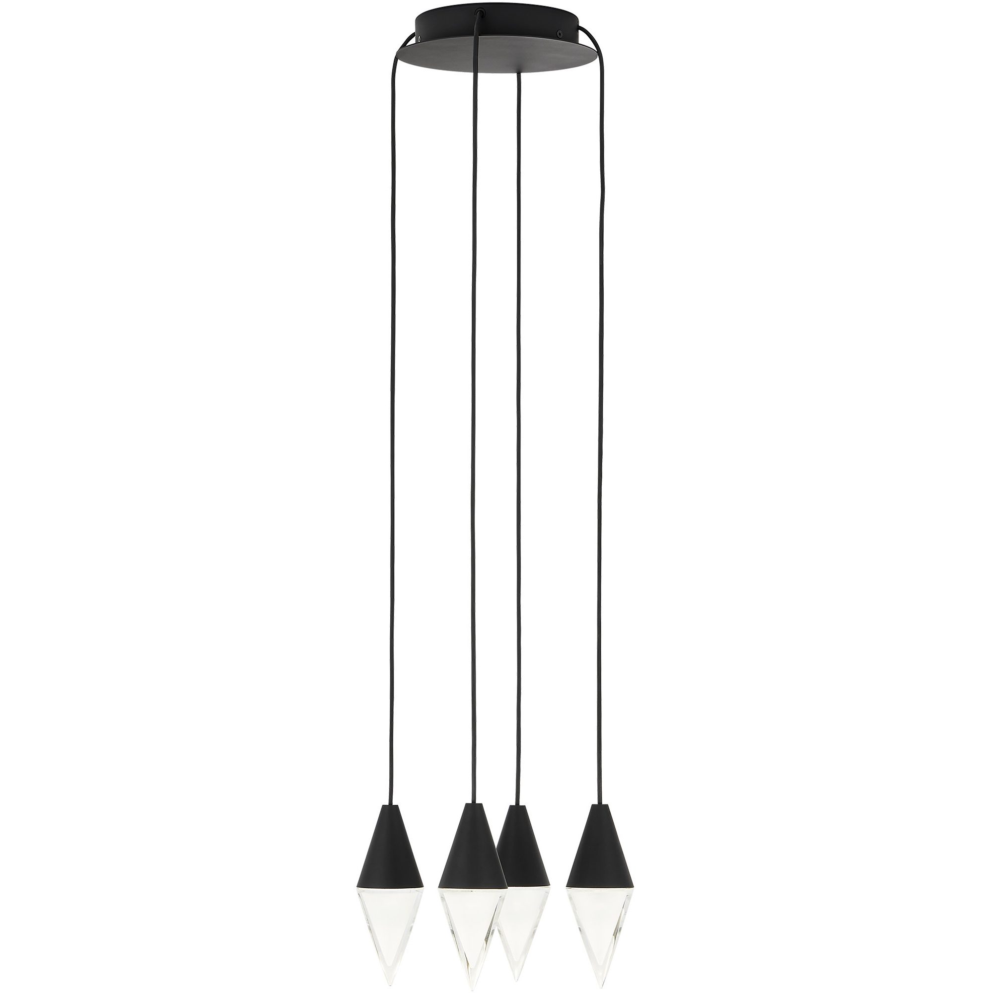 Sean Lavin Turret LED Nightshade Black Chandelier Ceiling Light, Integrated LED