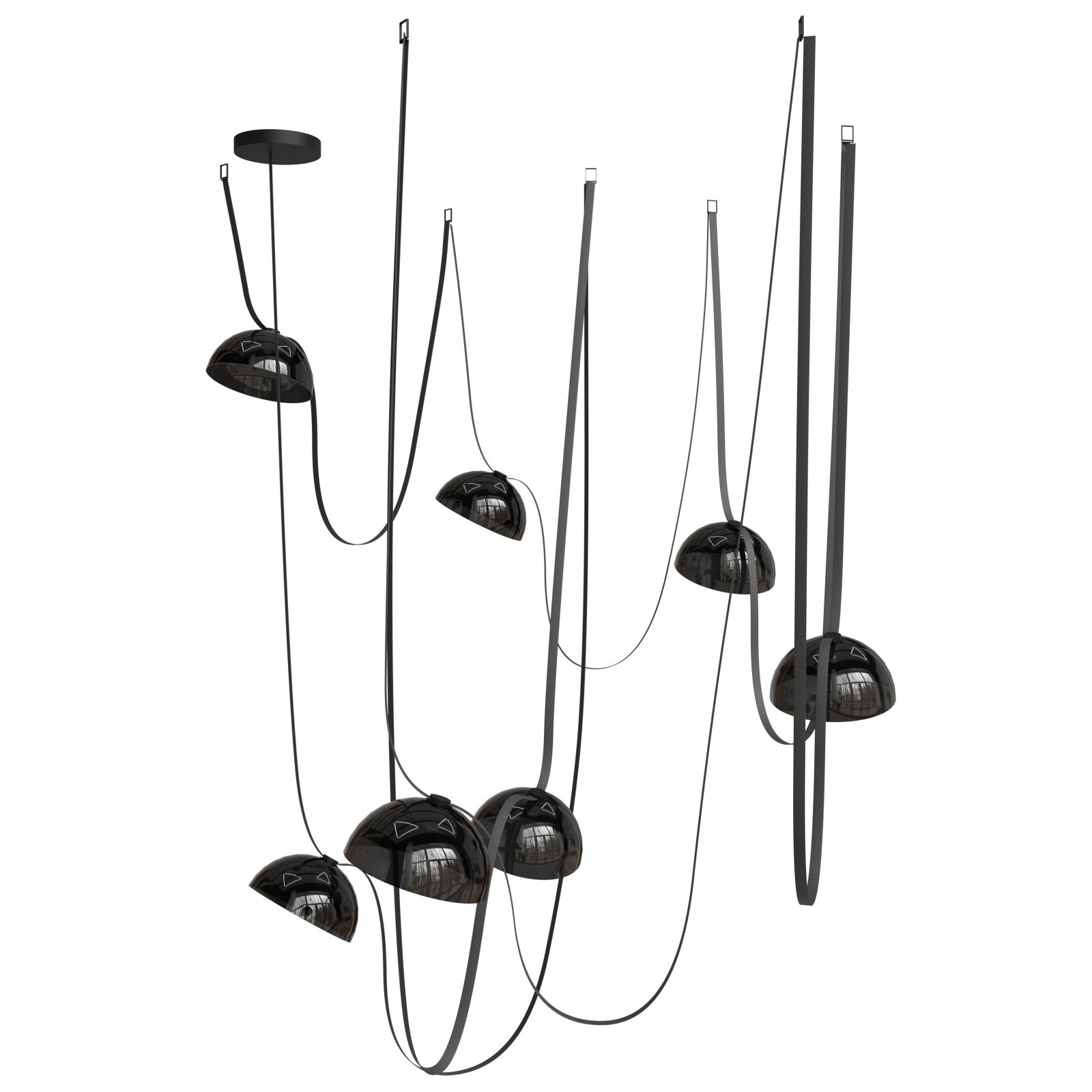 Fremont LED 8.5 inch Black Belt Chandelier Ceiling Light