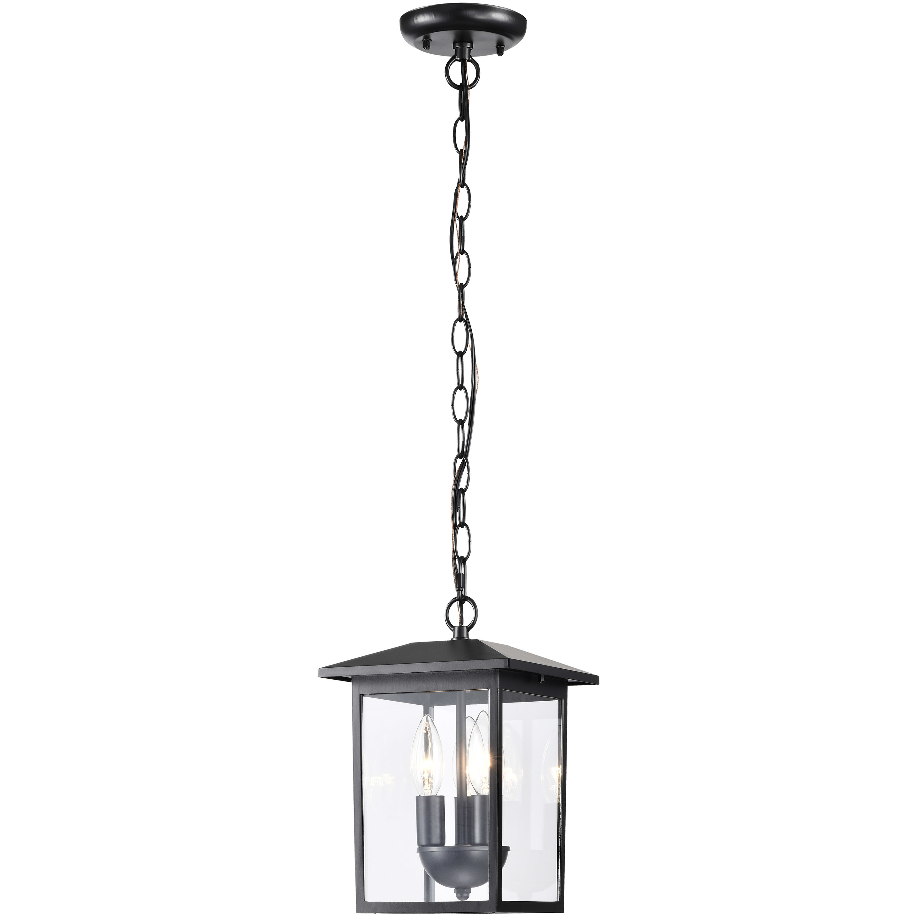 Jamesport 7.5 inch Matte Black Outdoor Hanging Lantern