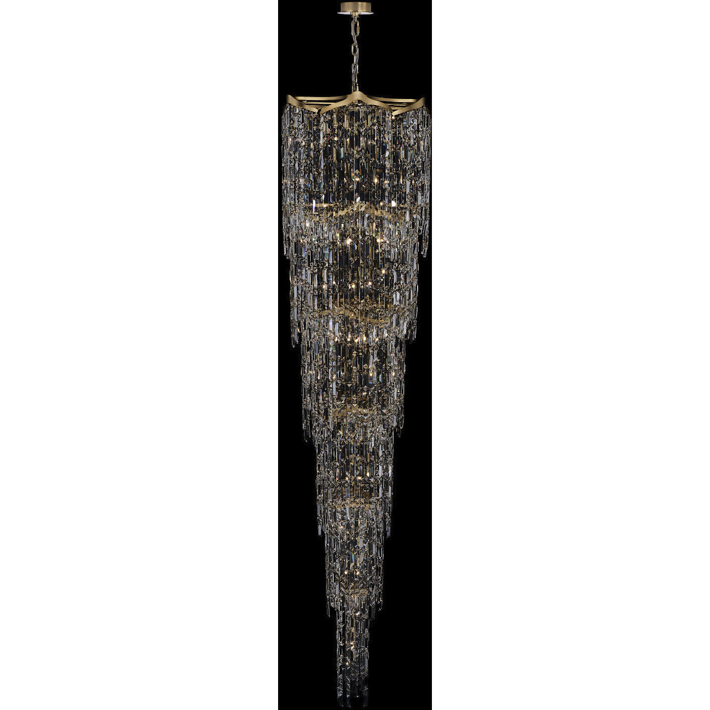 Cadere 42 Light 26 inch Two Tone 18K Gold Pendant Foyer Ceiling Light
