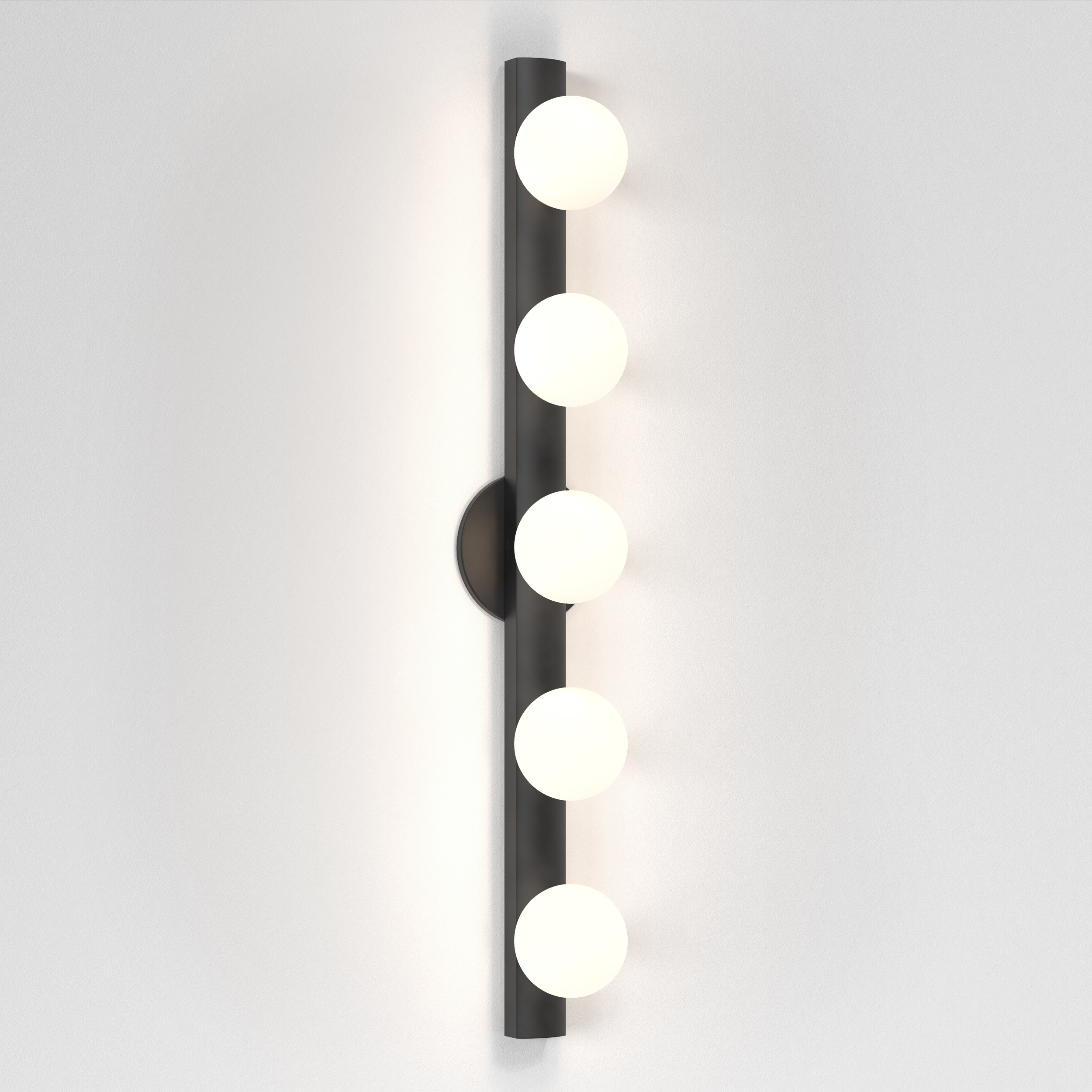 Cabaret 5 Light 27.56 inch Matte Black Bathroom Wall Light