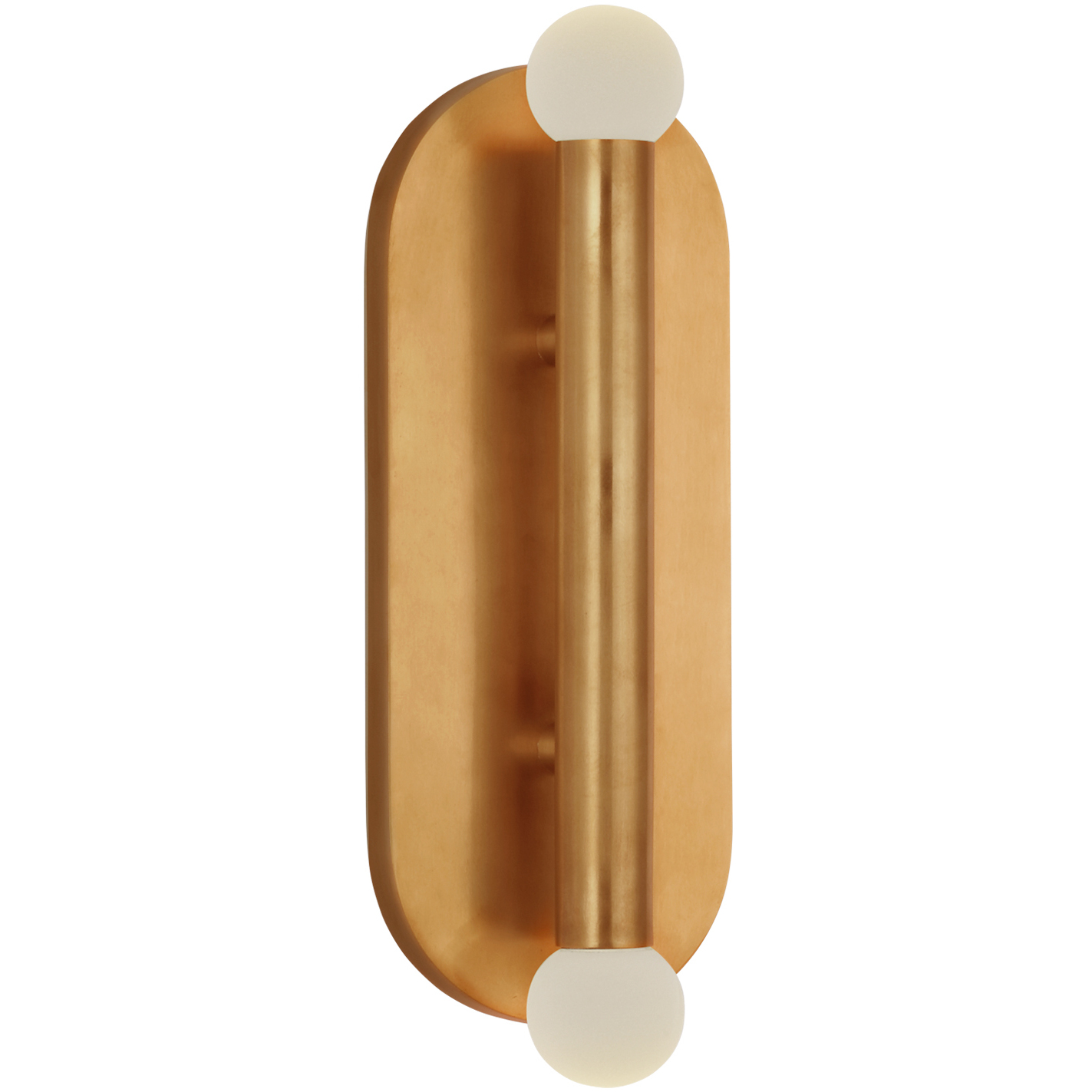 Kelly Wearstler Rousseau LED 4.25 inch Antique-Burnished Brass Vanity Sconce Wall Light in Etched Crystal Orb, Large