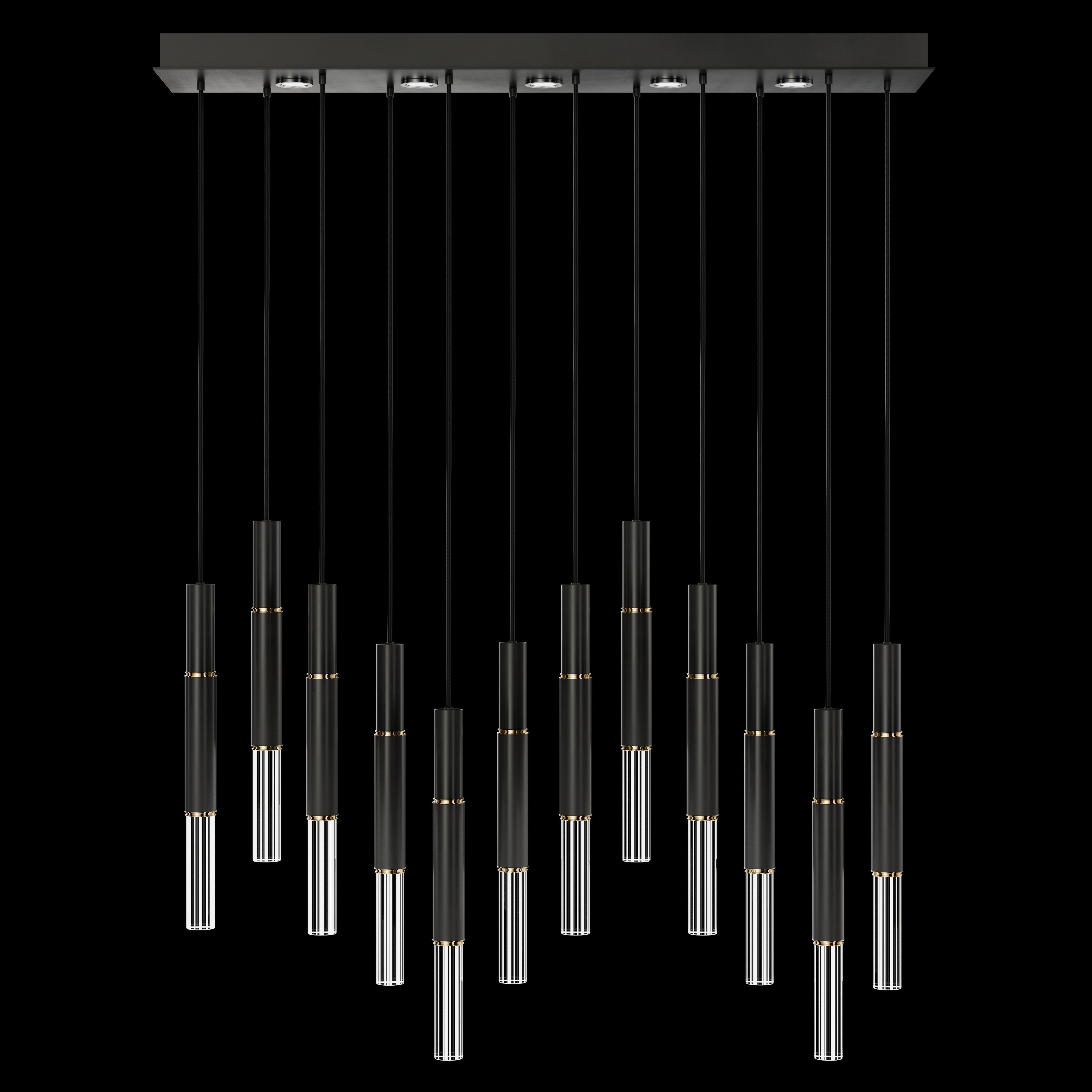 Antonia 17 Light 61 inch Black Pendant Ceiling Light