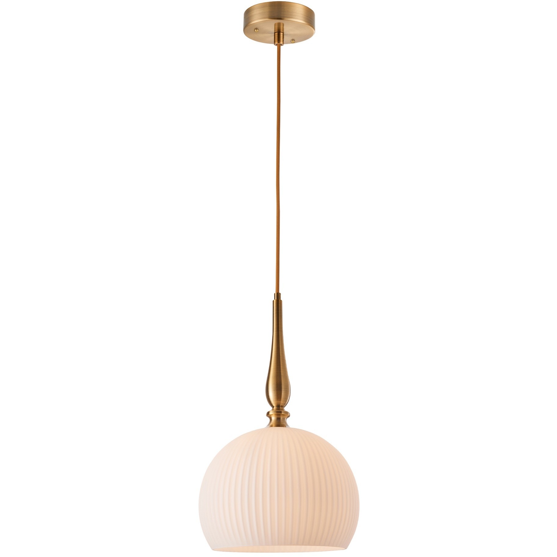 Kate 1 Light 13.8 inch Brushed Brass Pendant Ceiling Light