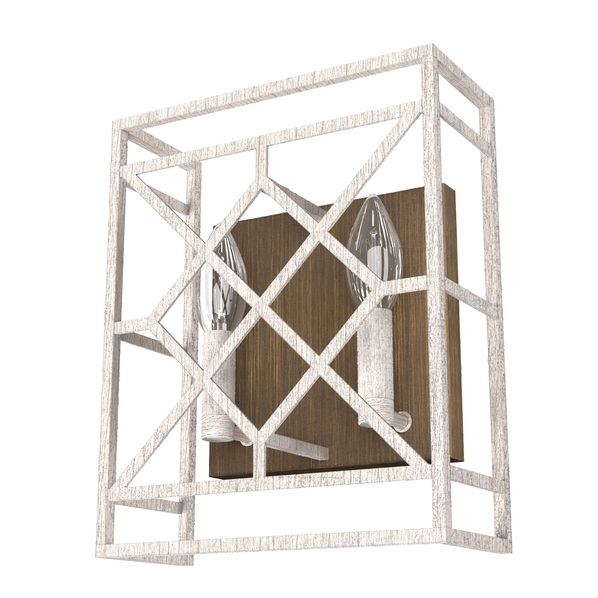 Langwood 2 Light 9.5 inch Distressed White Wall Sconce Wall Light