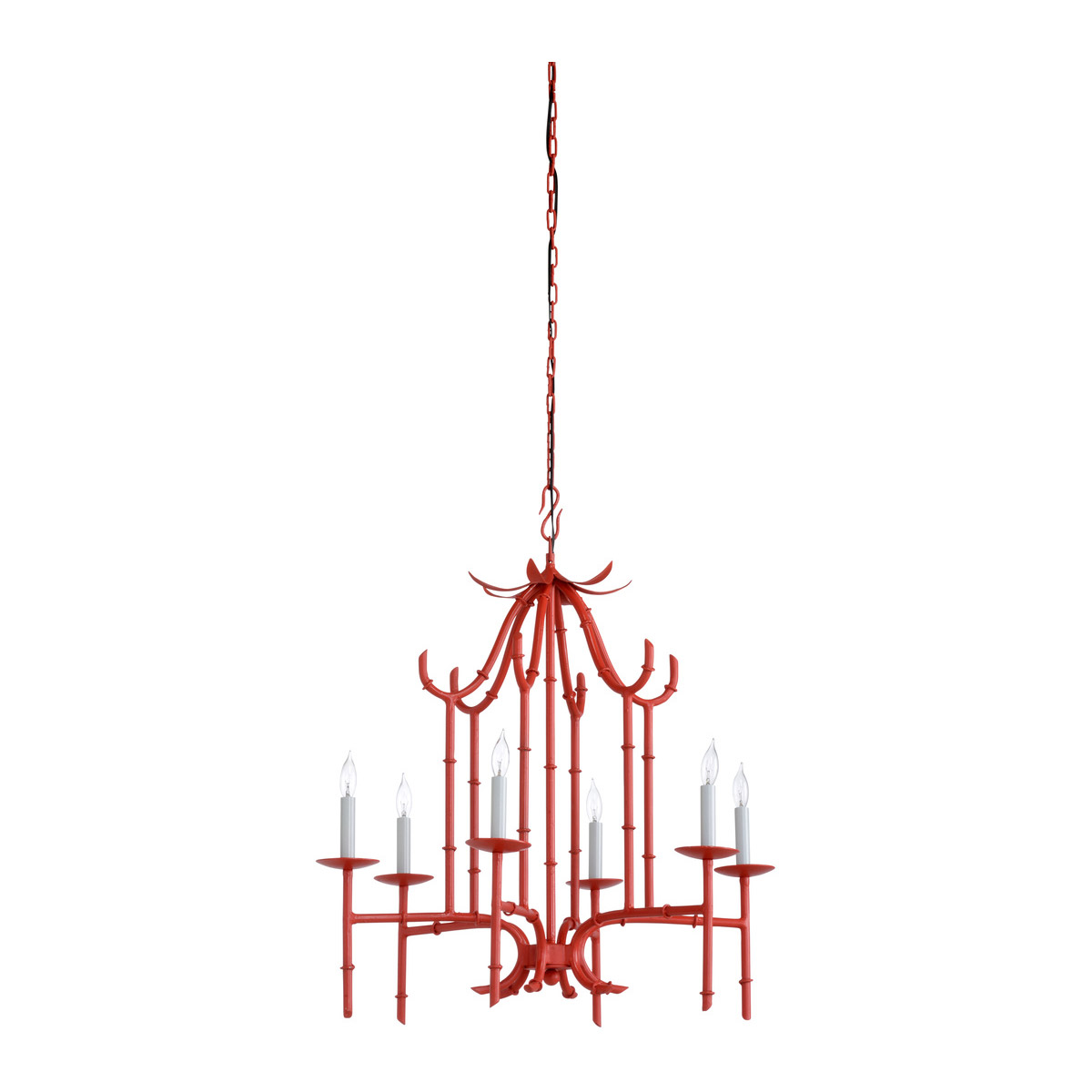 Wildwood 6 Light 27 inch Pomegranate Chandelier Ceiling Light