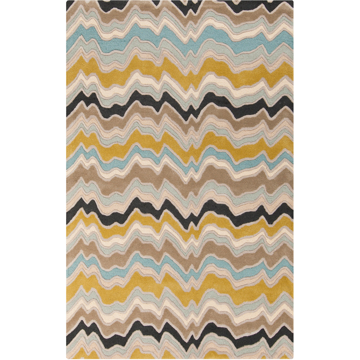 Modern Classics 156 X 108 inch Green and Blue Area Rug, Wool
