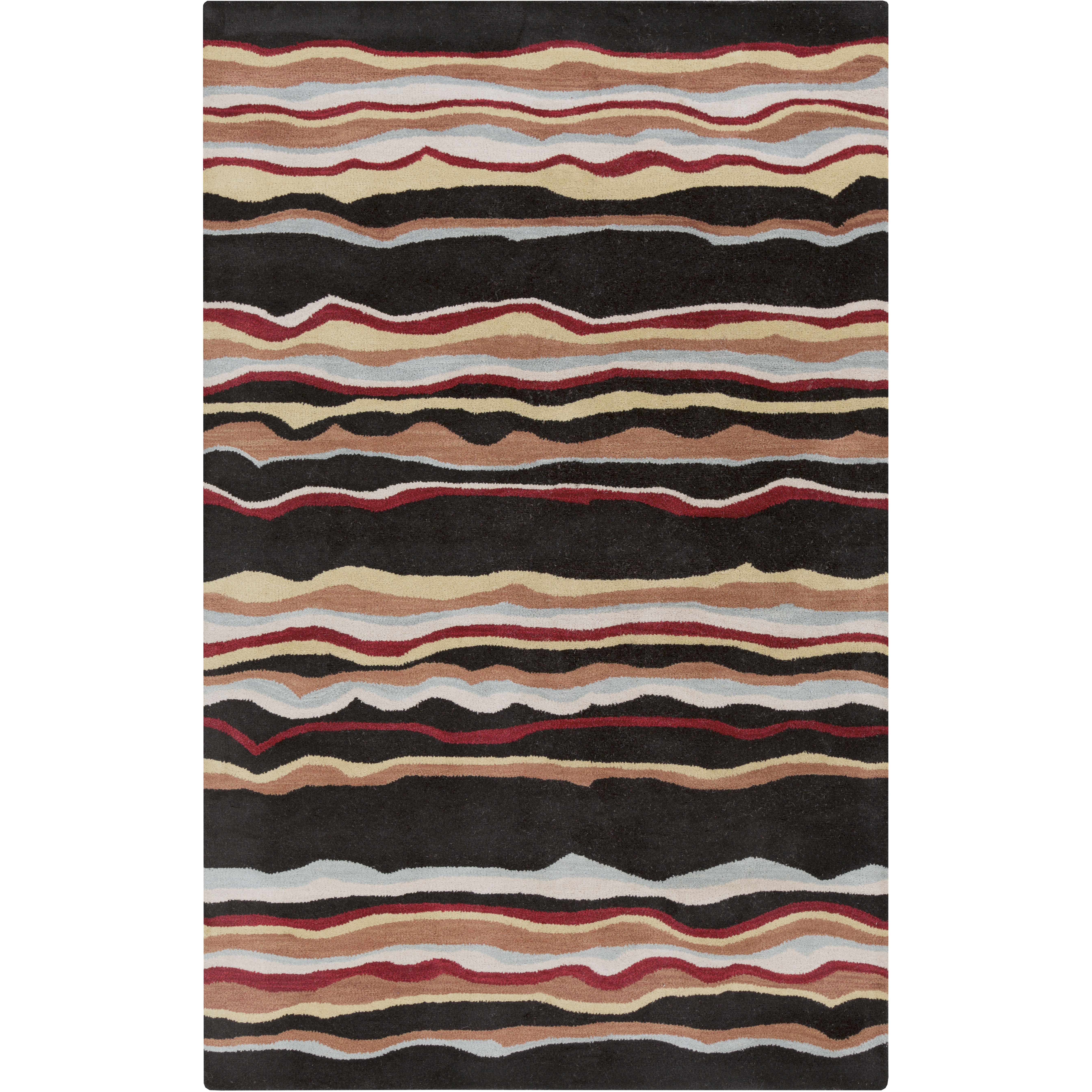 Forum 144 X 108 inch Dark Brown, Camel, Burgundy, White, Moss Rug