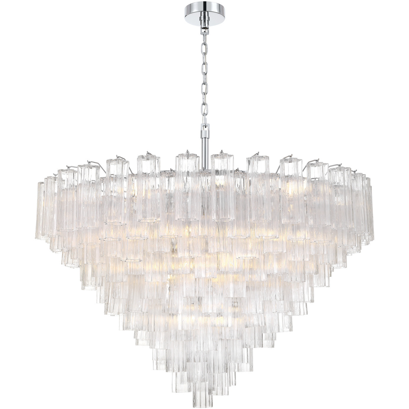 Addis 28 Light 49 inch Polished Chrome Chandelier Ceiling Light