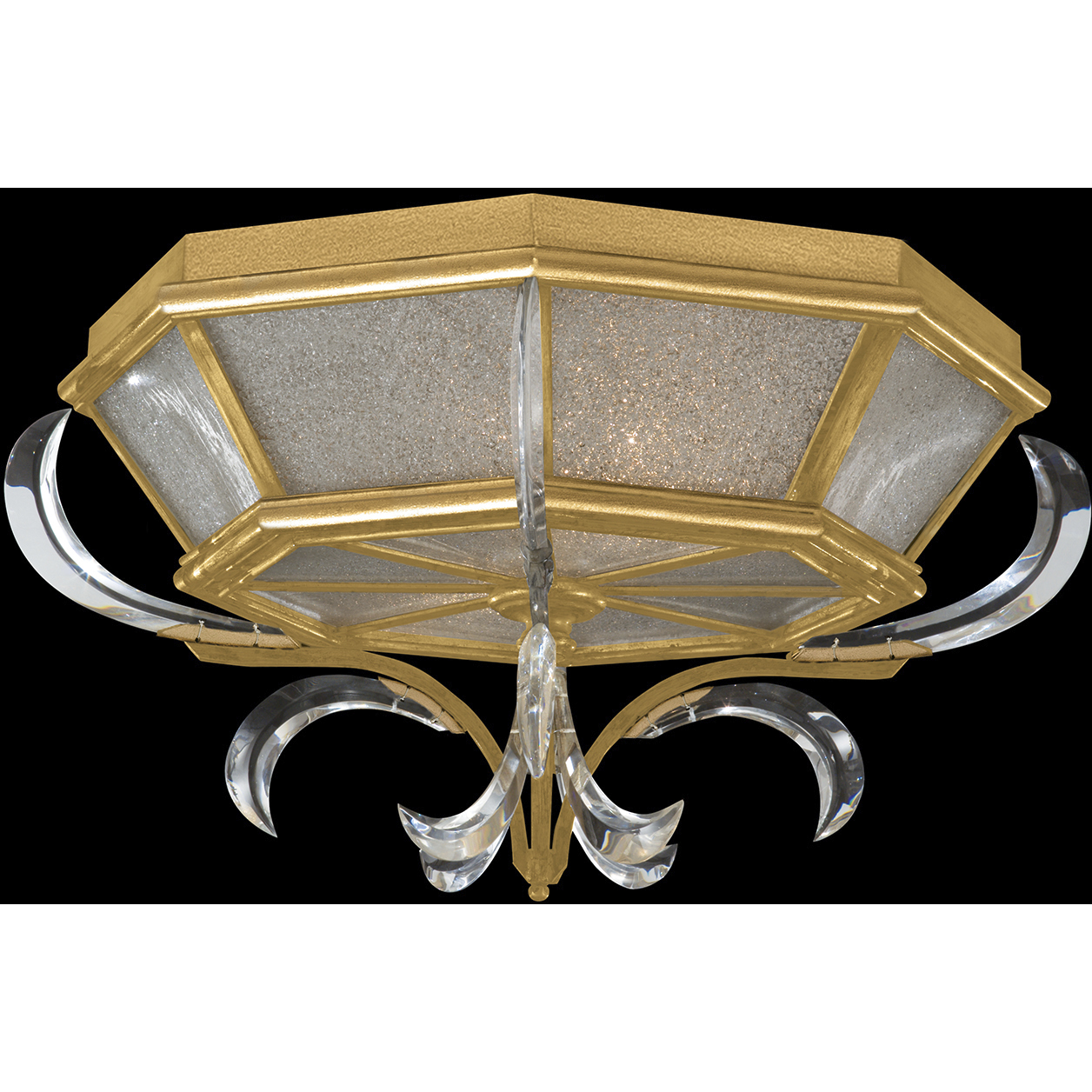 Beveled Arcs 2 Light 26 inch Gold Flush Mount Ceiling Light