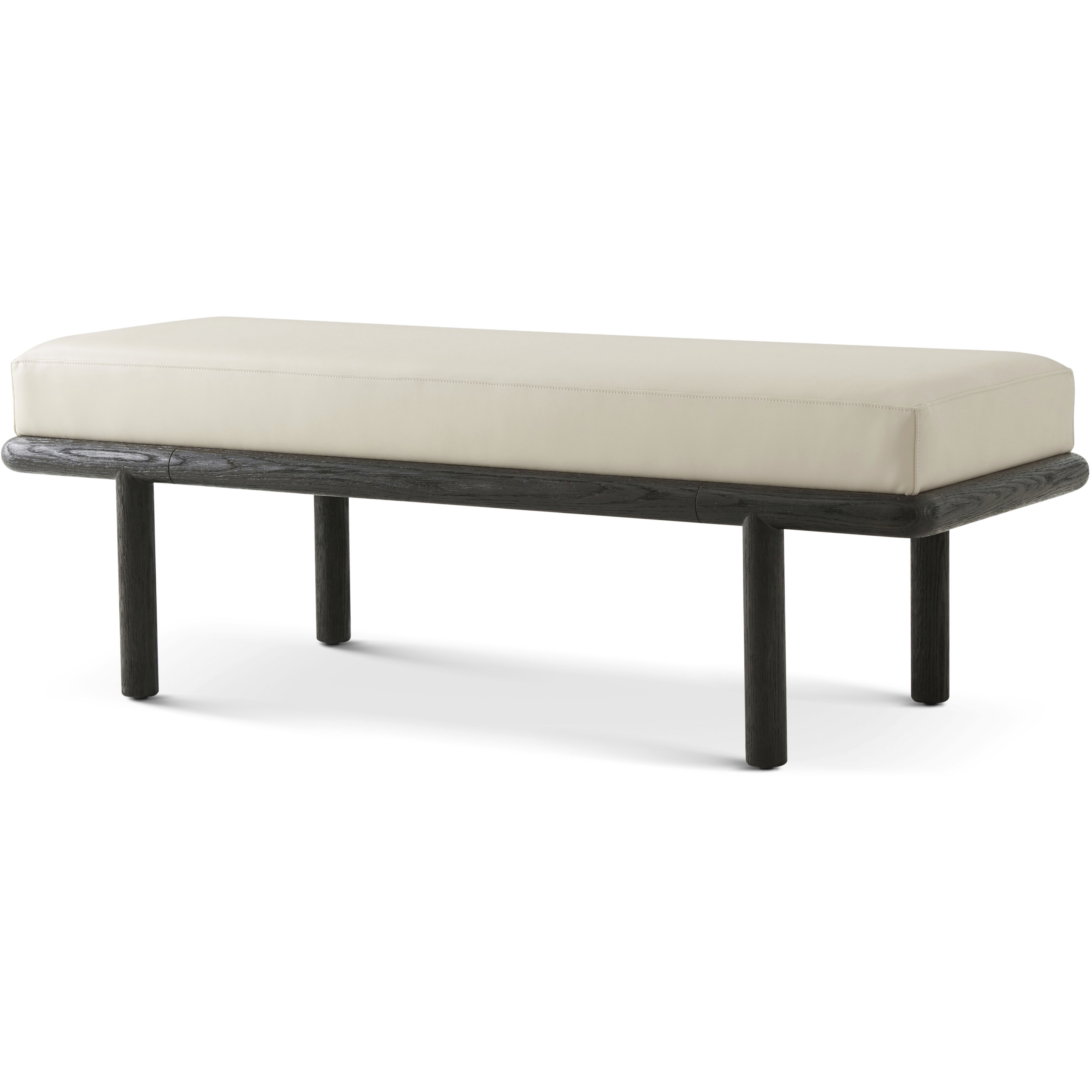 Repose Charcoal Oak End-of-Bed Bench, Wooden, Upholstered