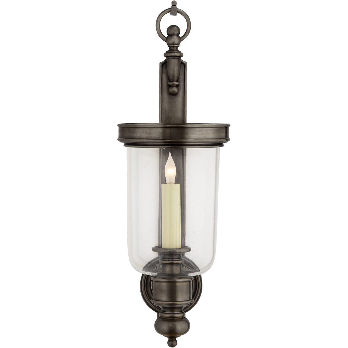 Chapman & Myers Georgian 1 Light 7.5 inch Bronze Hurricane Wall Sconce Wall Light, Small