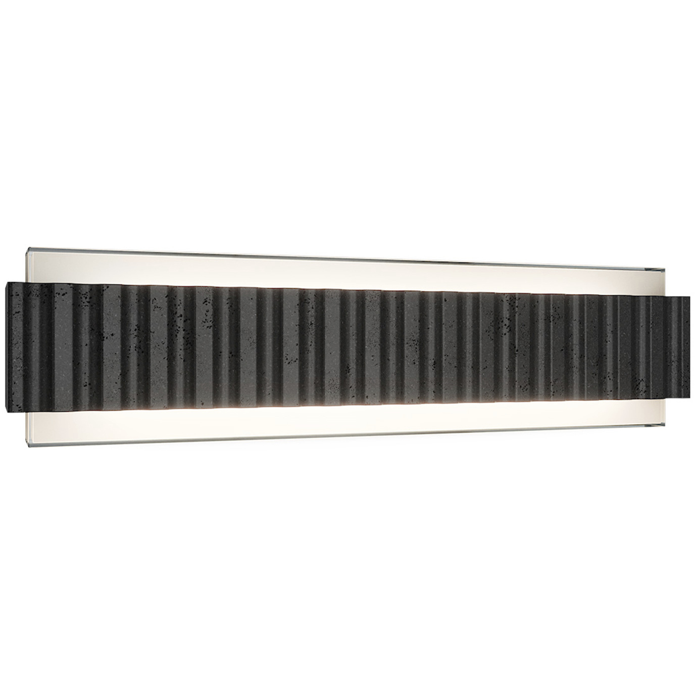 Magnate LED 19 inch Basalt Stone and Black Bath Vanity & Wall Light