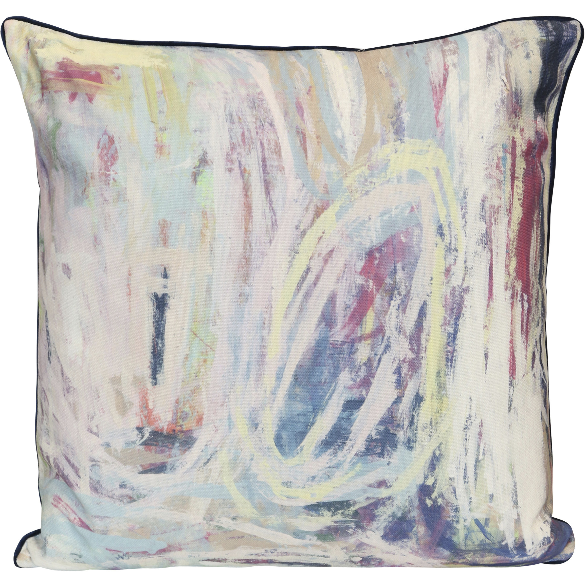 Wyatt Abstract 24 inch Multicolor Pillow in 24" x 24"