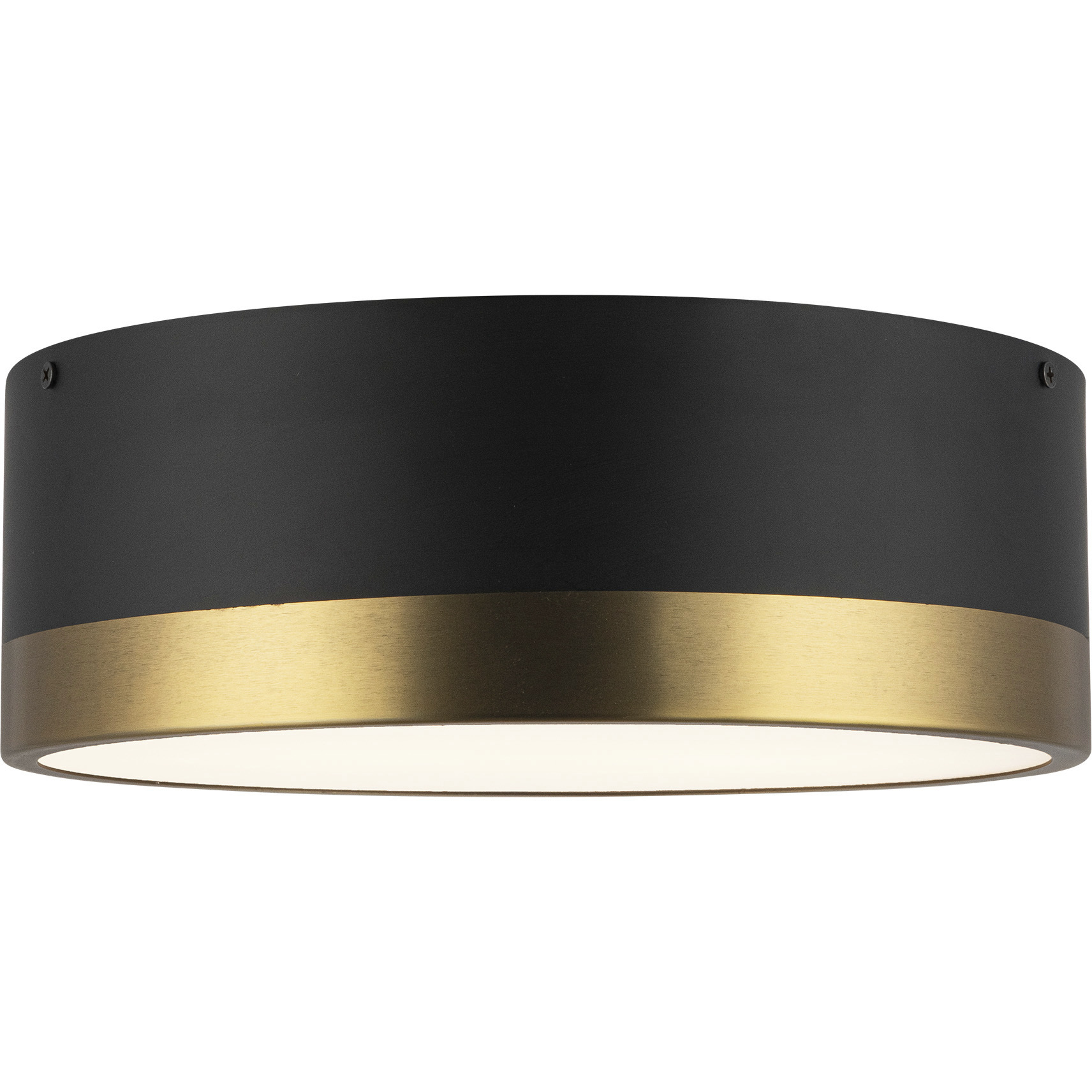 Alora Mood Brisbane 2 Light 12 inch Aged Gold and Matte Black Flush Mount Ceiling Light