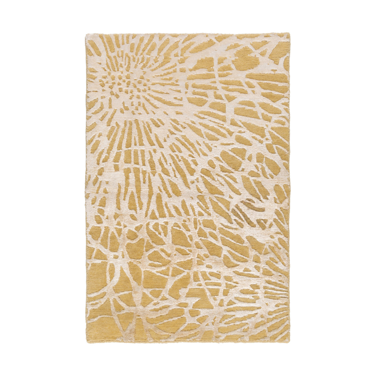 Tredyffrin 36 X 24 inch Tan/Ivory Rugs, Wool, Bamboo Silk, and Cotton