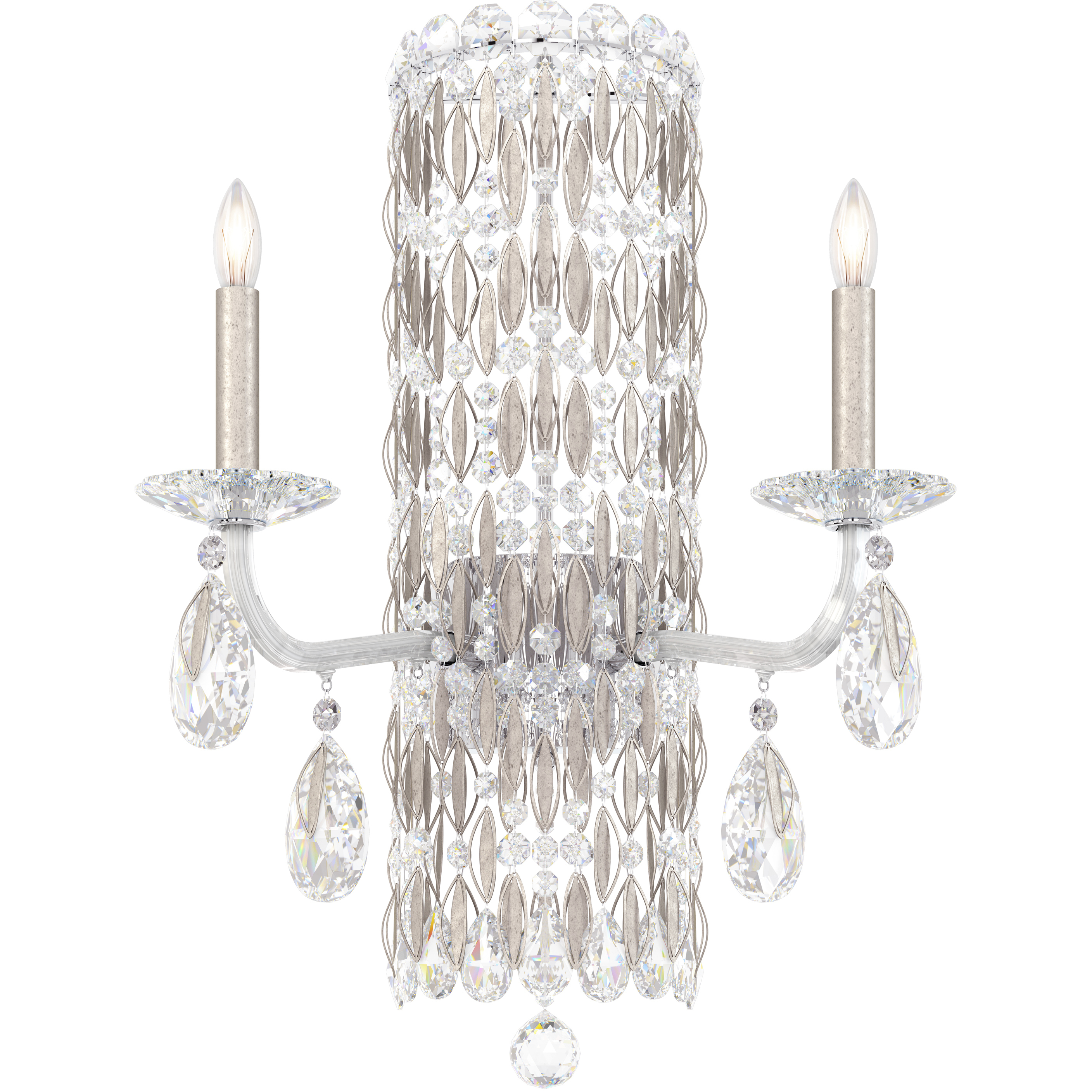 Siena 2 Light 10 inch Antique Silver Wall Sconce Wall Light in Heritage