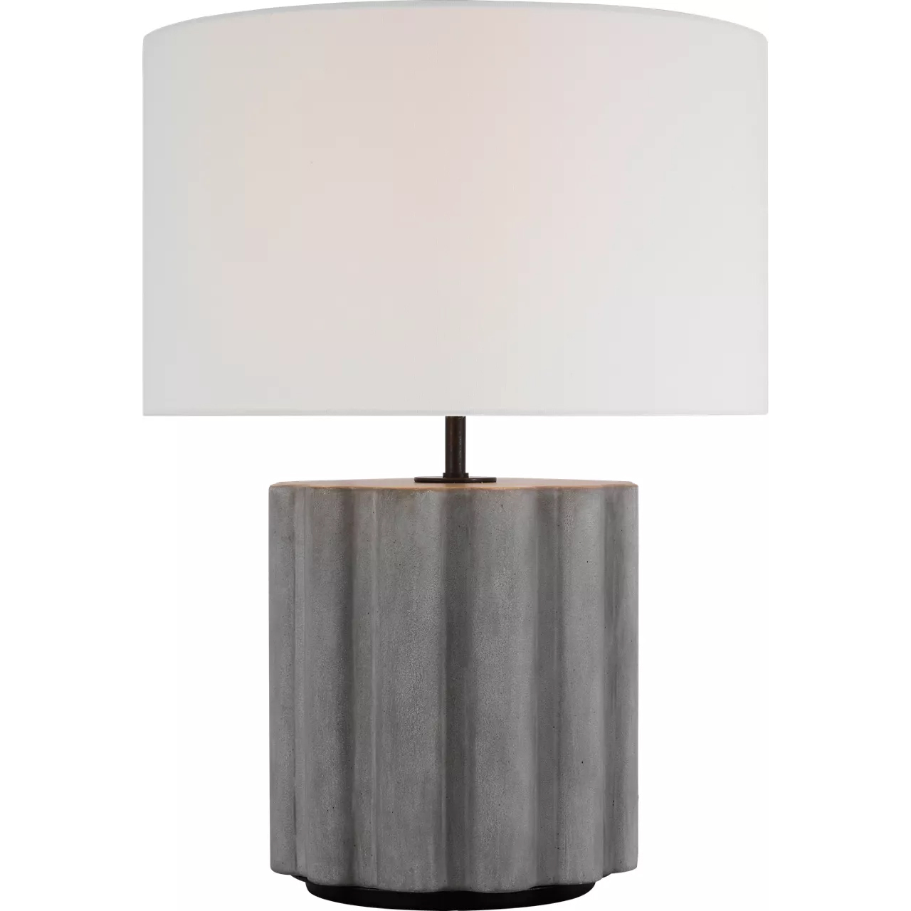 Kelly Wearstler Scioto 20.5 inch 15 watt Oyster Stained Concrete Table Lamp Portable Light, Medium