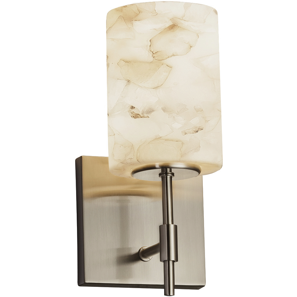 Alabaster Rocks LED 4.5 inch Polished Chrome Wall Sconce Wall Light in 700 Lm LED, Square with Flat Rim
