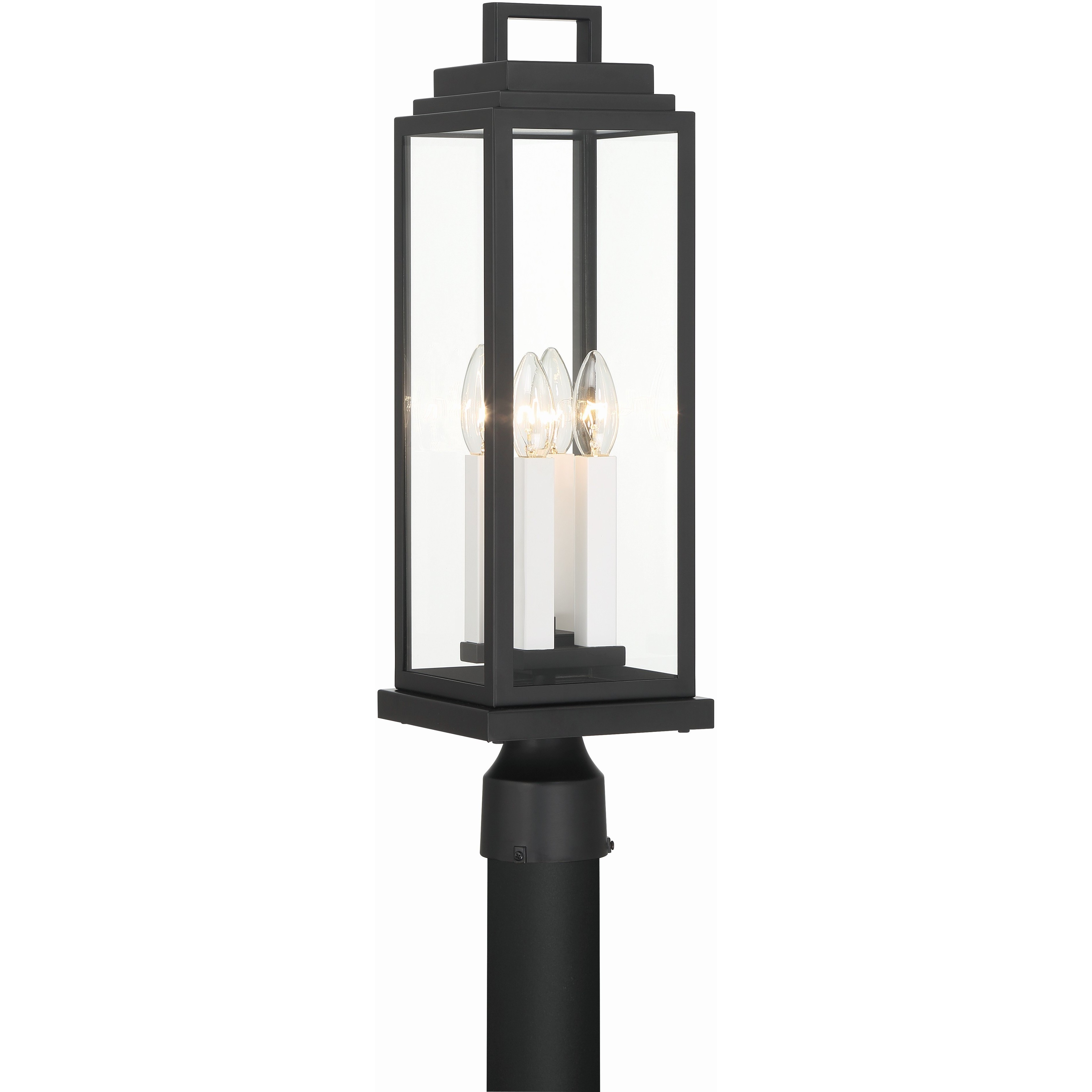 Aspen 4 Light 22 inch Matte Black Outdoor Post