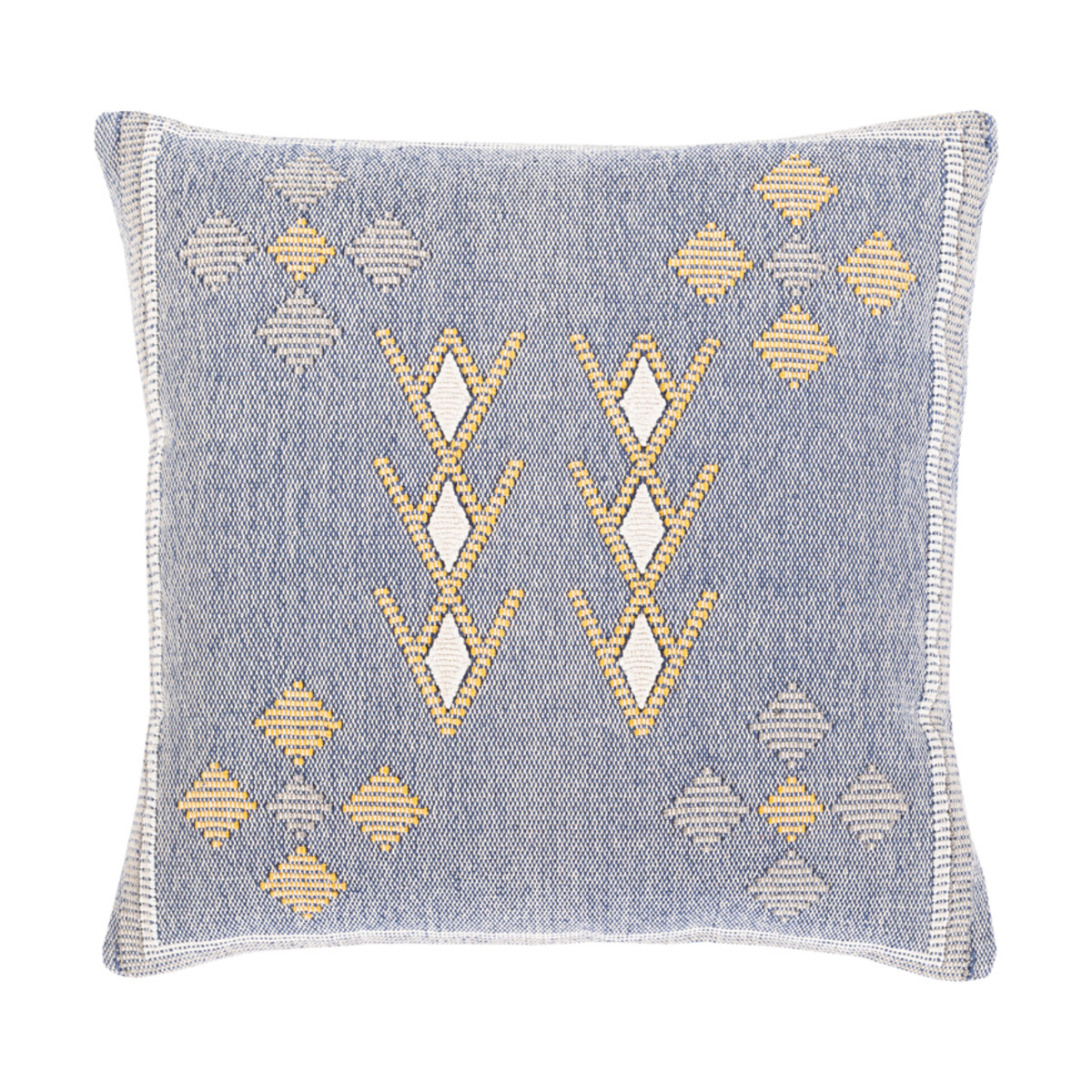Zakaria 18 X 18 inch Beige/Dark Blue/Saffron/Light Gray/Ivory Pillow Kit, Square
