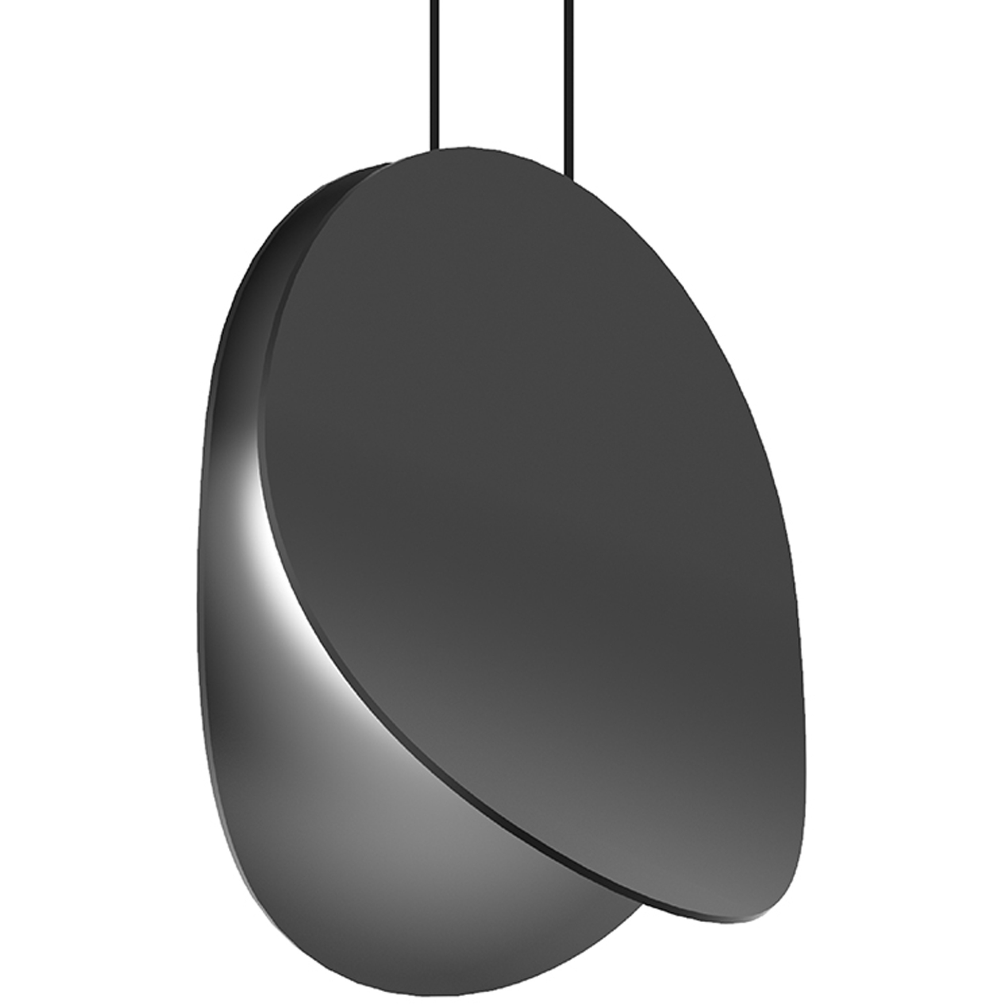 Malibu Discs LED 10 inch Satin Black Pendant Ceiling Light in Standard Suspension