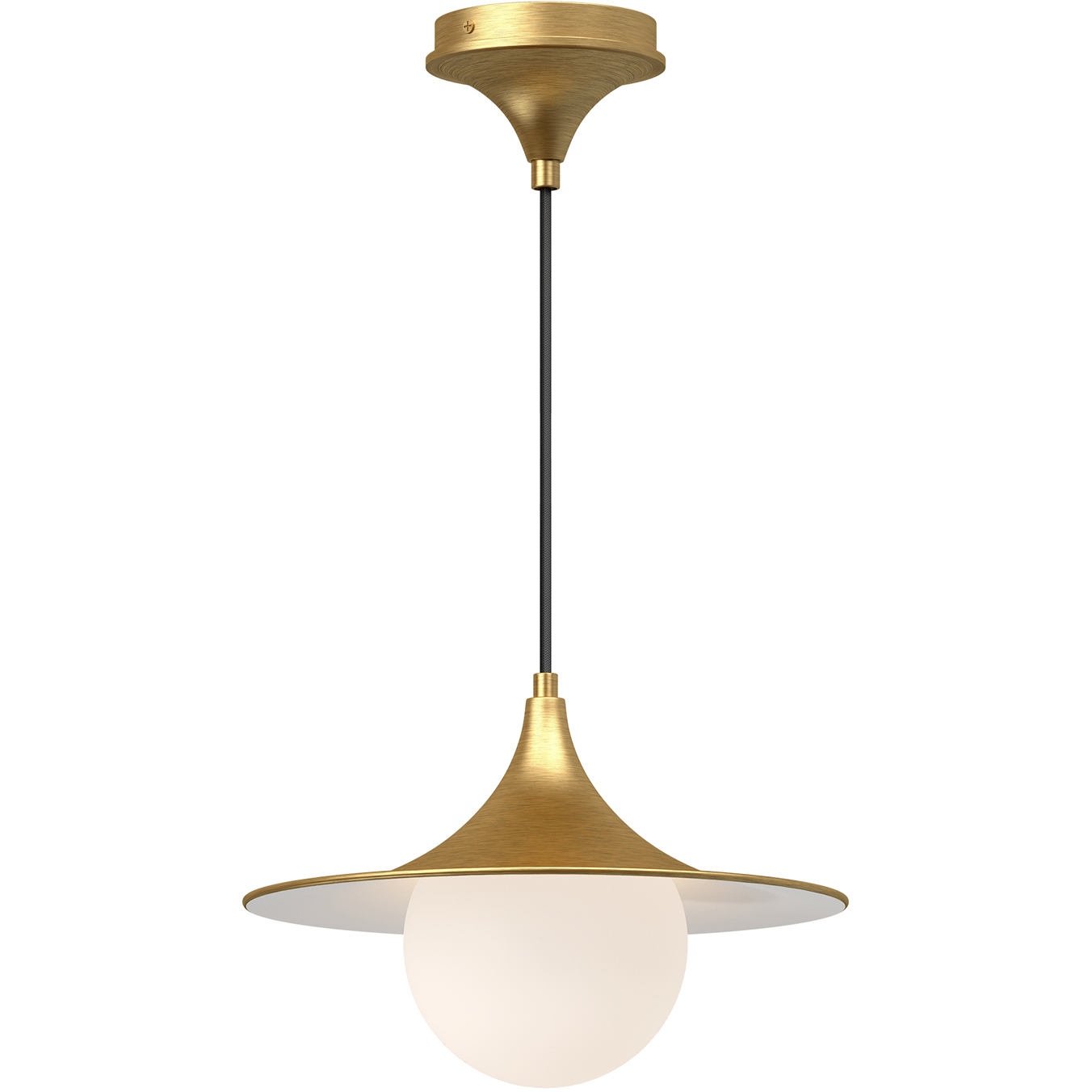 Alora Mood Fuji 1 Light 12.5 inch Brushed Gold Pendant Ceiling Light