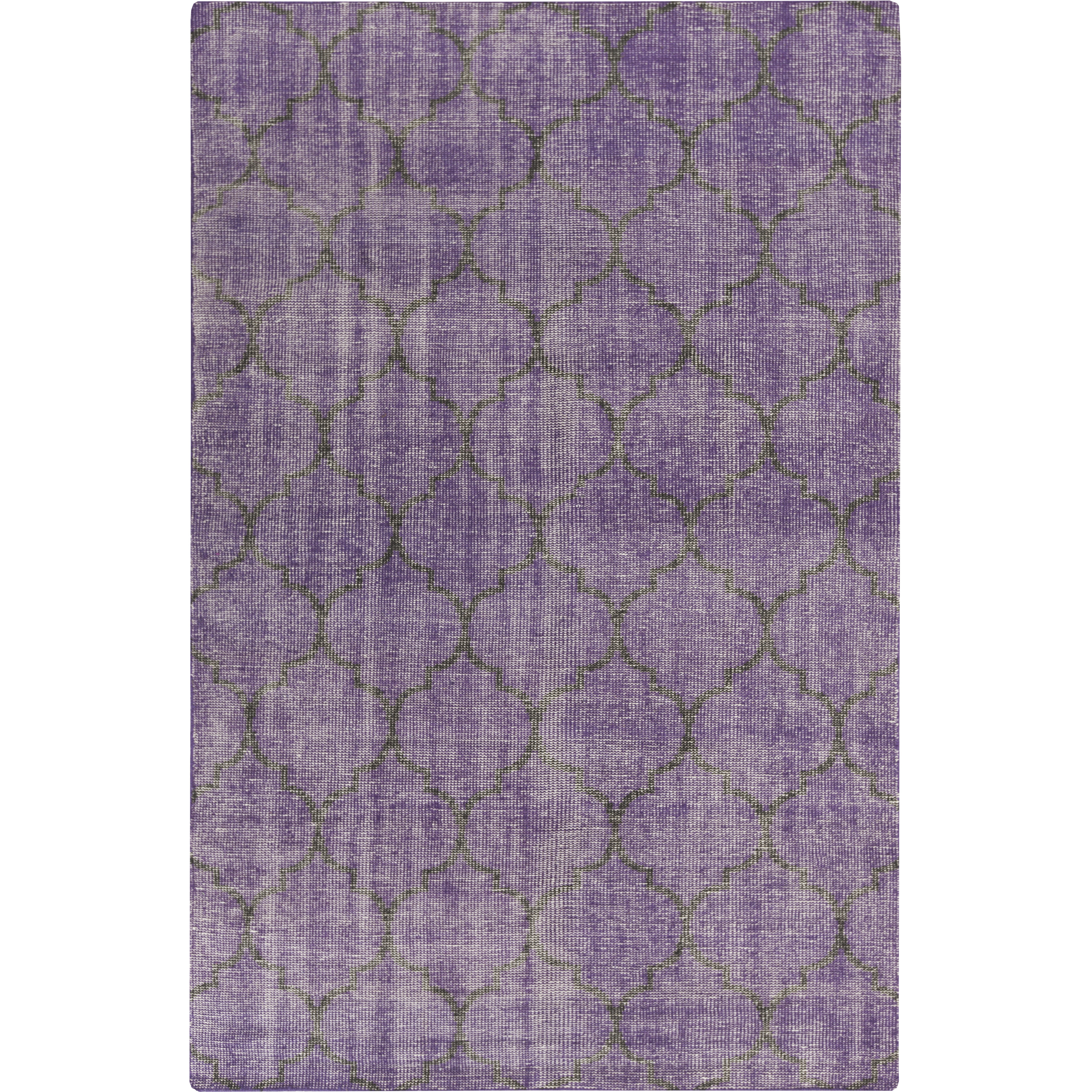 Zahra 66 X 42 inch Violet, Black Rug
