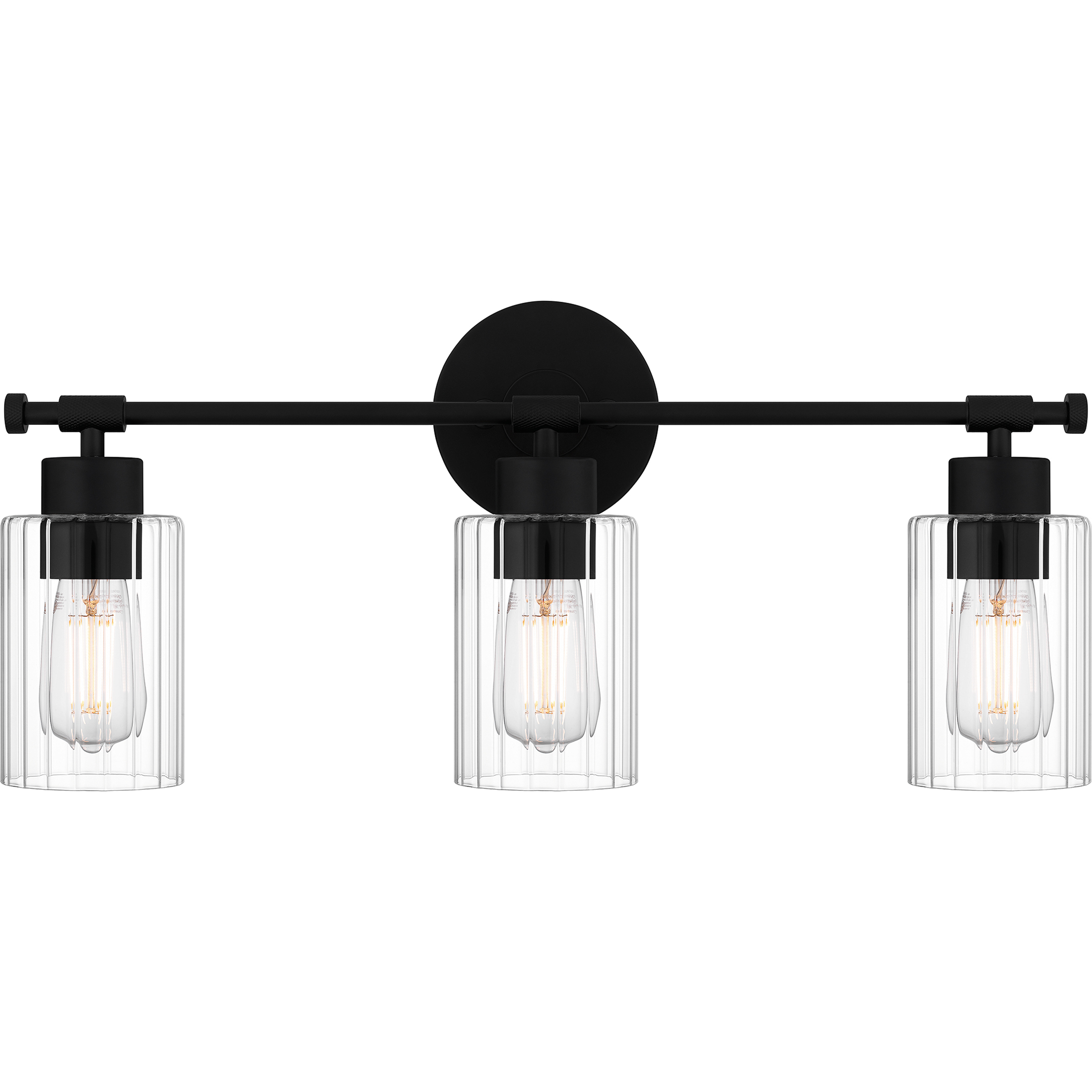 Caputo 3 Light 23.5 inch Matte Black Bath Light Wall Light, Large