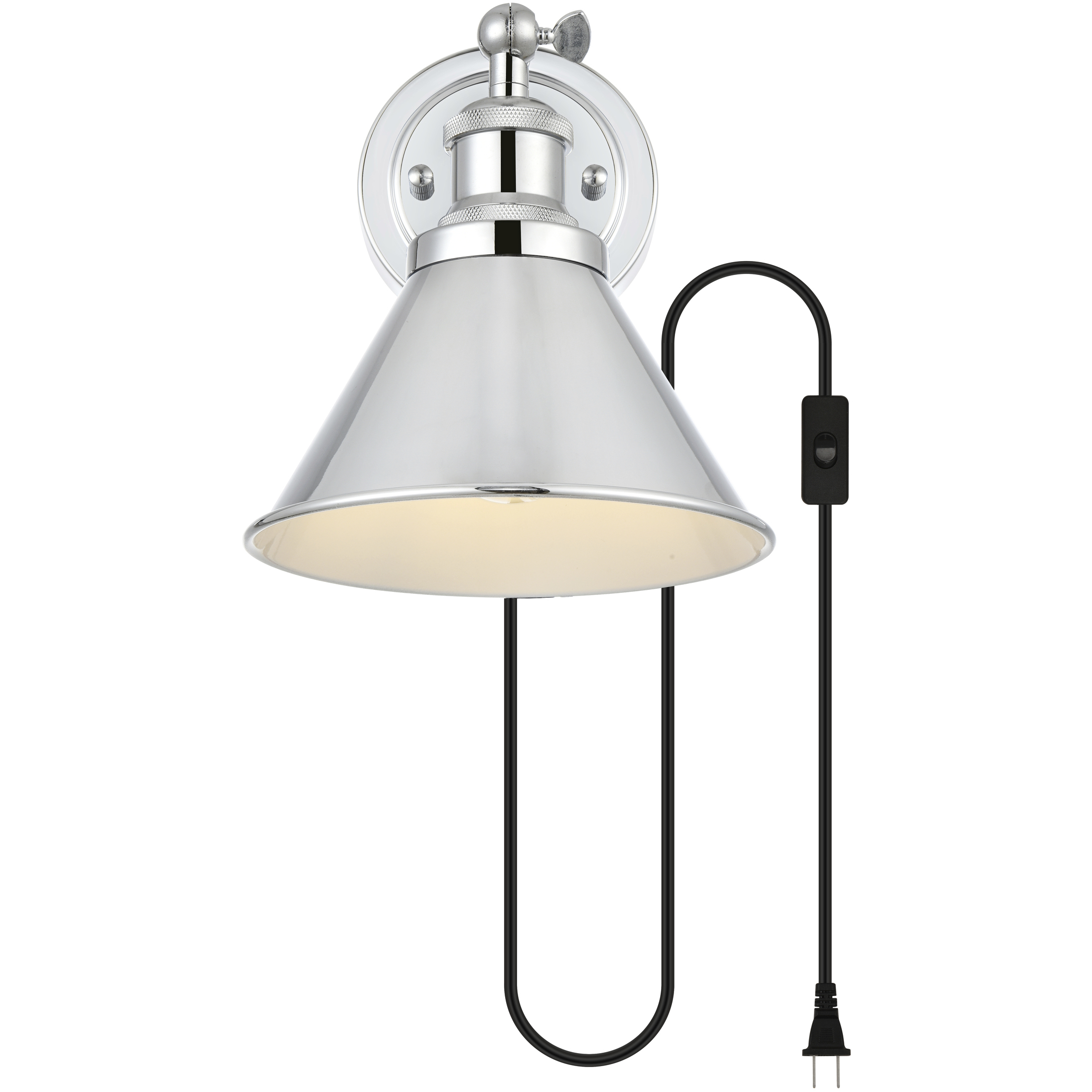 Blaise 1 Light 7 inch Chrome Plug In Wall Sconce Wall Light