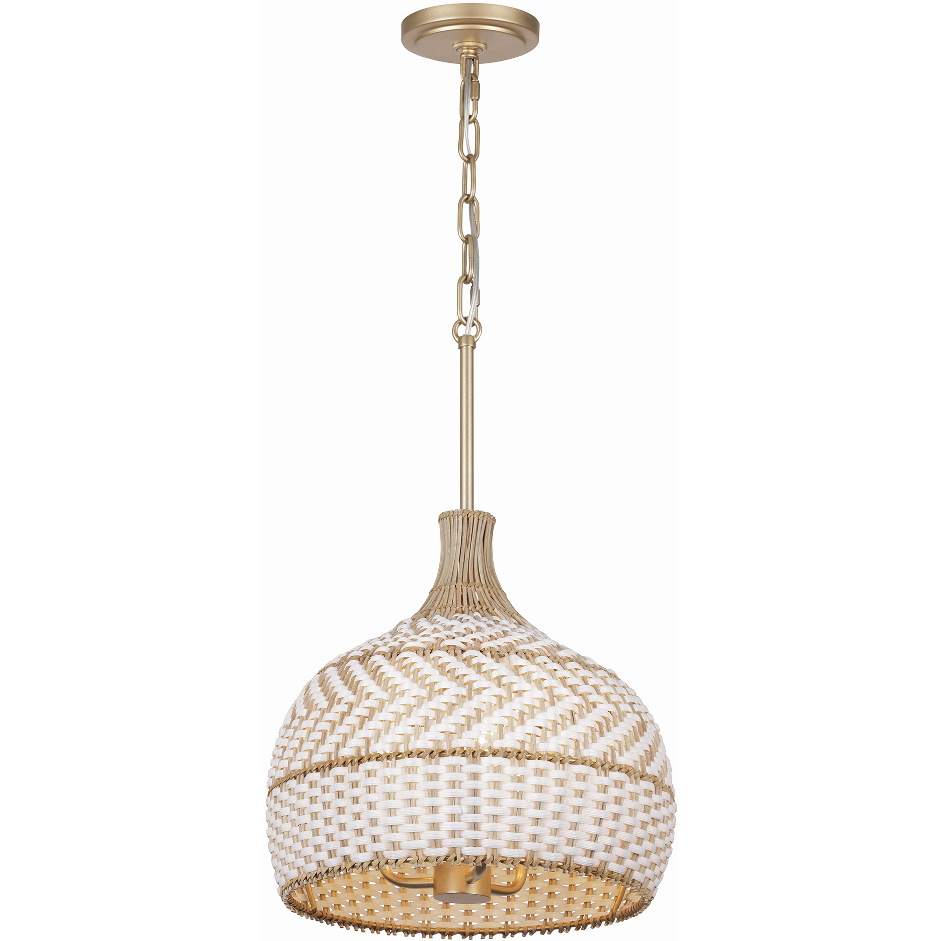 Zanzibar 3 Light 14 inch Soft Gold Pendant Ceiling Light