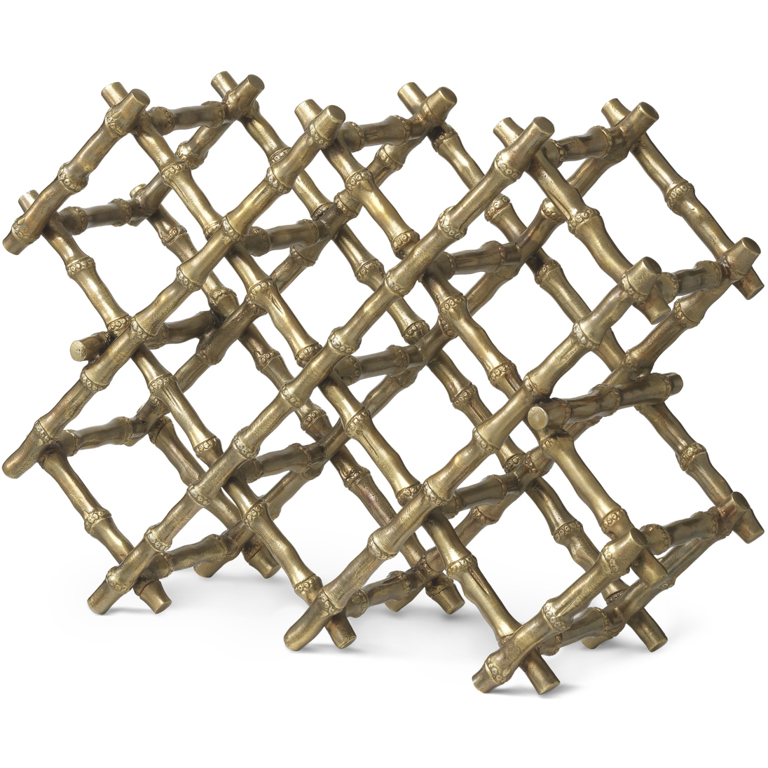 Sassari Vintage Brass Wine Rack