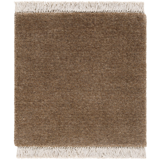 Evergreen 90 X 60 inch Brick/Eggplant/Prairie Dust/Pearl/Chocolate Handmade Rug in 5 x 7.5