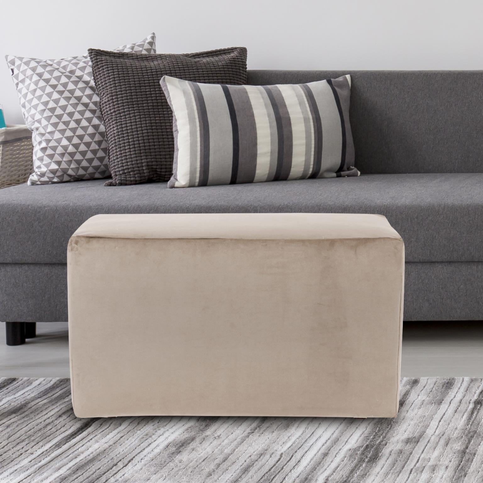 Bella 20 inch Bold Neutral Sand Ottoman