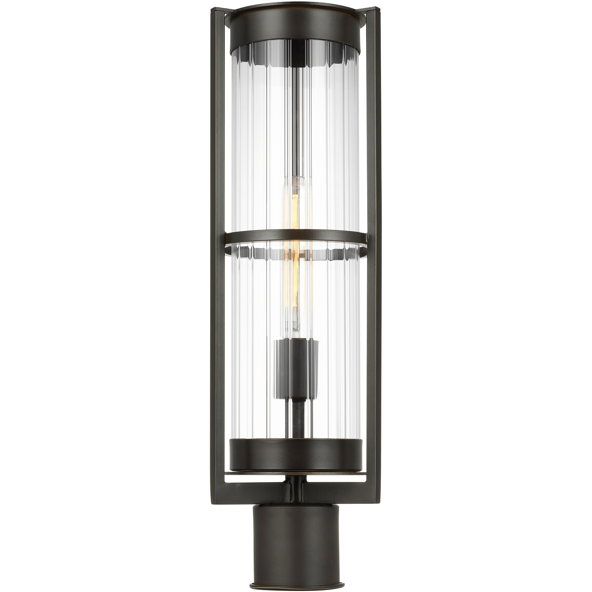 Alcona 1 Light 21 inch Antique Bronze Post Lantern