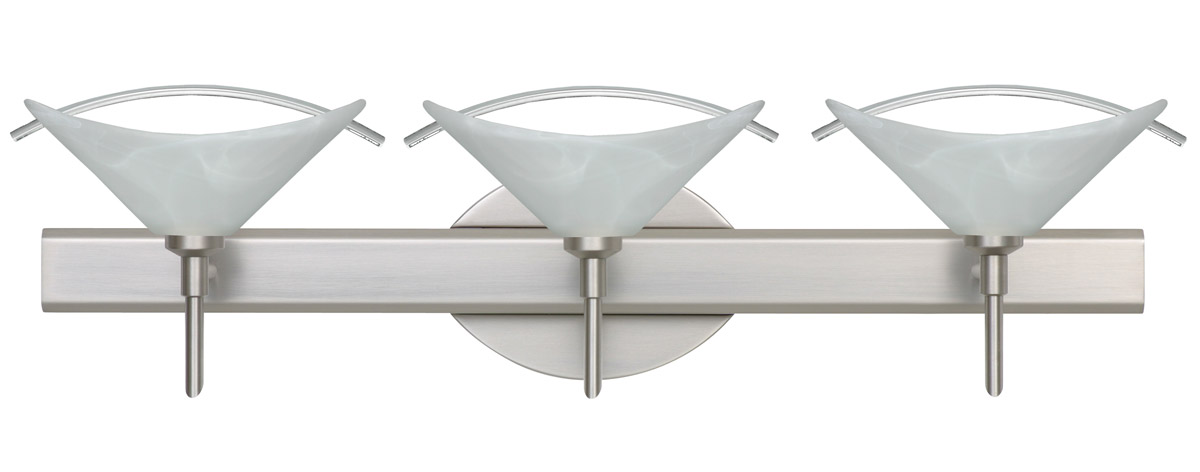 Hoppi 3 Light 23 inch Satin Nickel Vanity Lighting Wall Light in Halogen