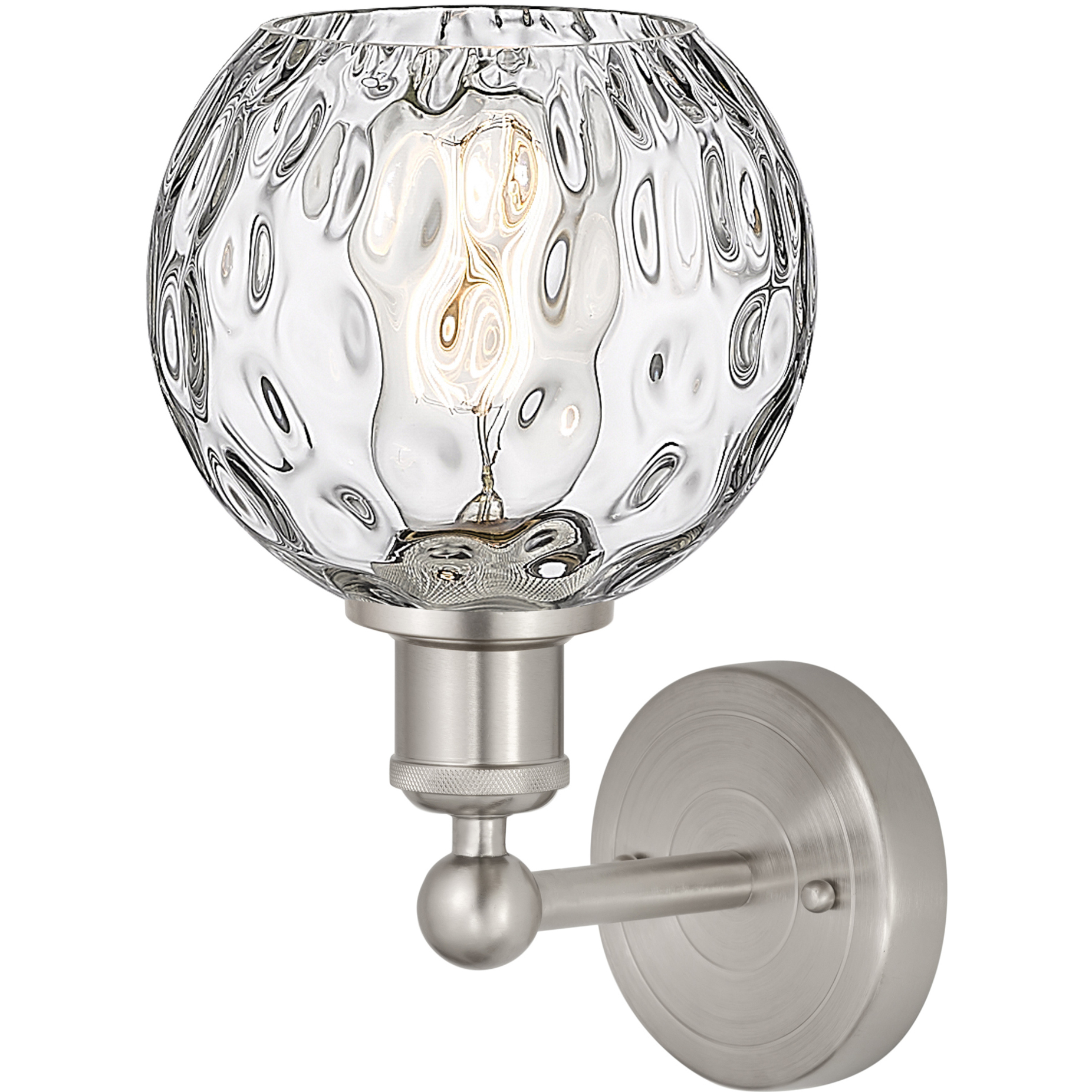 Edison Athens Water Glass 1 Light 6 inch Brushed Satin Nickel Sconce Wall Light