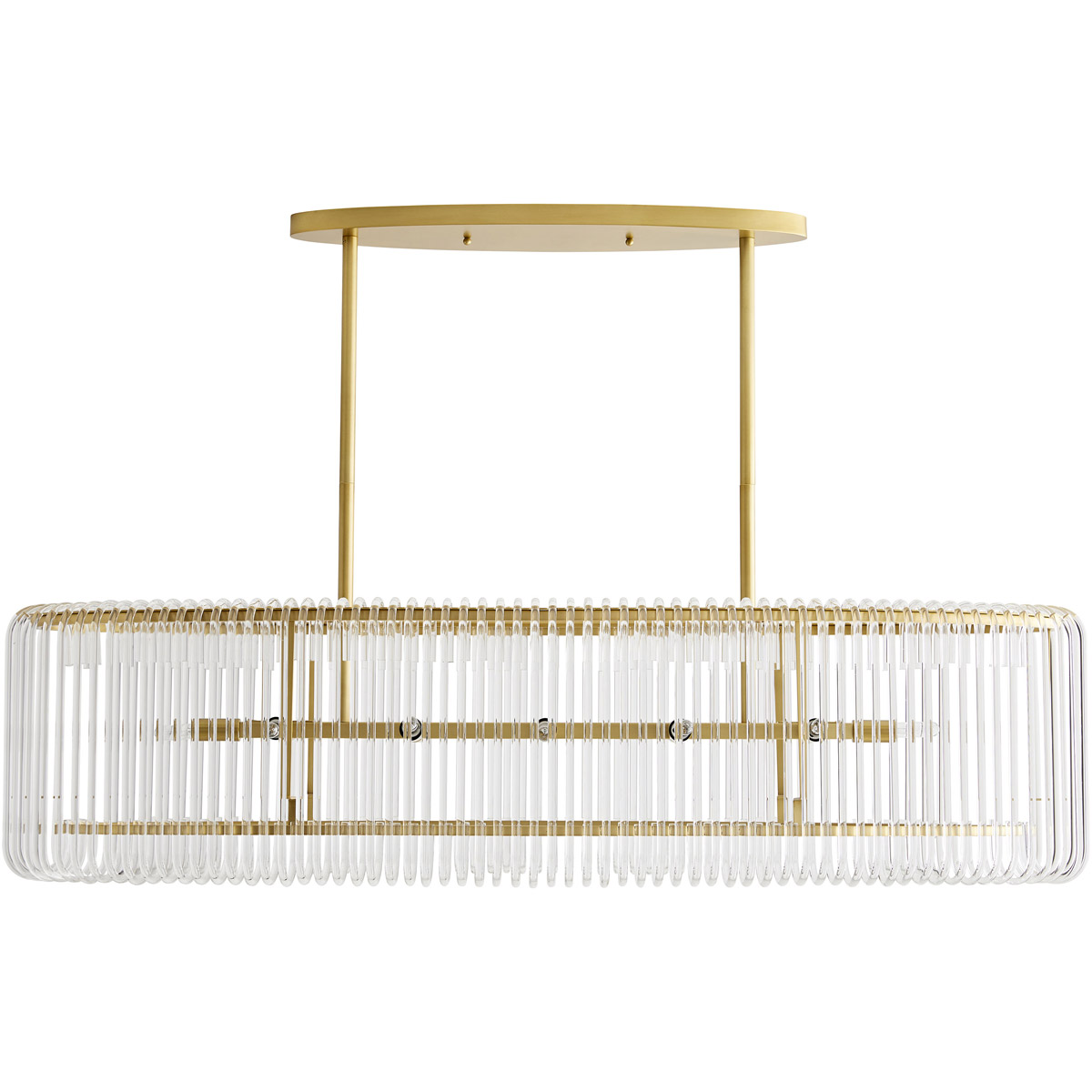 Chandler 12 Light 50.5 inch Antique Brass Linear Chandelier Ceiling Light