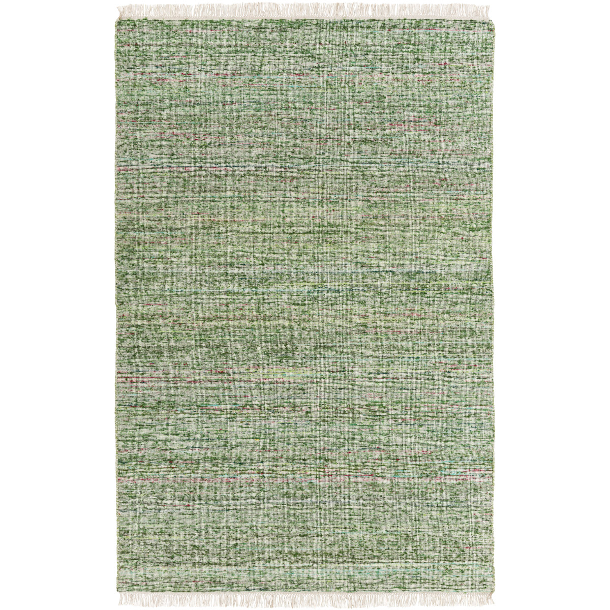 Rex 90 X 60 inch Grass Green, Cream, Lime, Aqua, Rust Rug