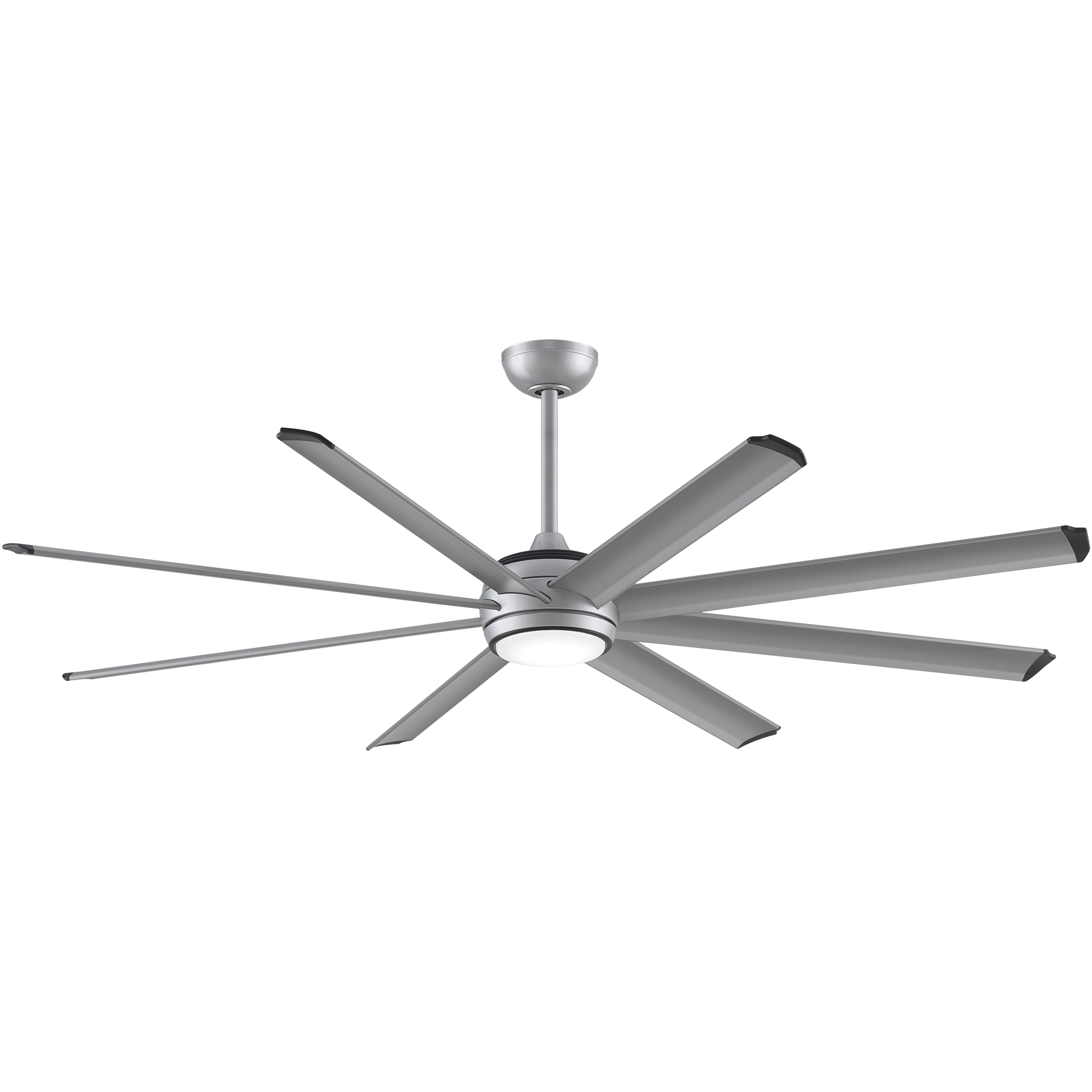 Stellar Custom Silver with Black Tip 33.13 inch each Fan Blade in 72, Silver with Black Accents