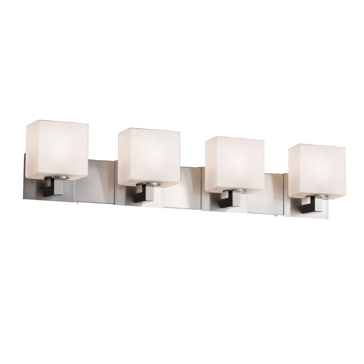 Fusion LED 35.25 inch Brushed Nickel Vanity Light Wall Light in 2800 Lm LED, Rectangle, Opal Fusion