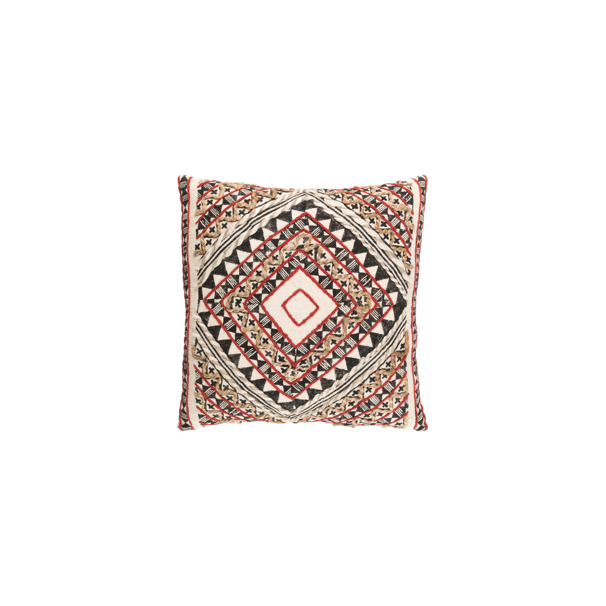 Kazinga 20 X 20 inch Brick/Camel/Black/Cream Pillow Kit