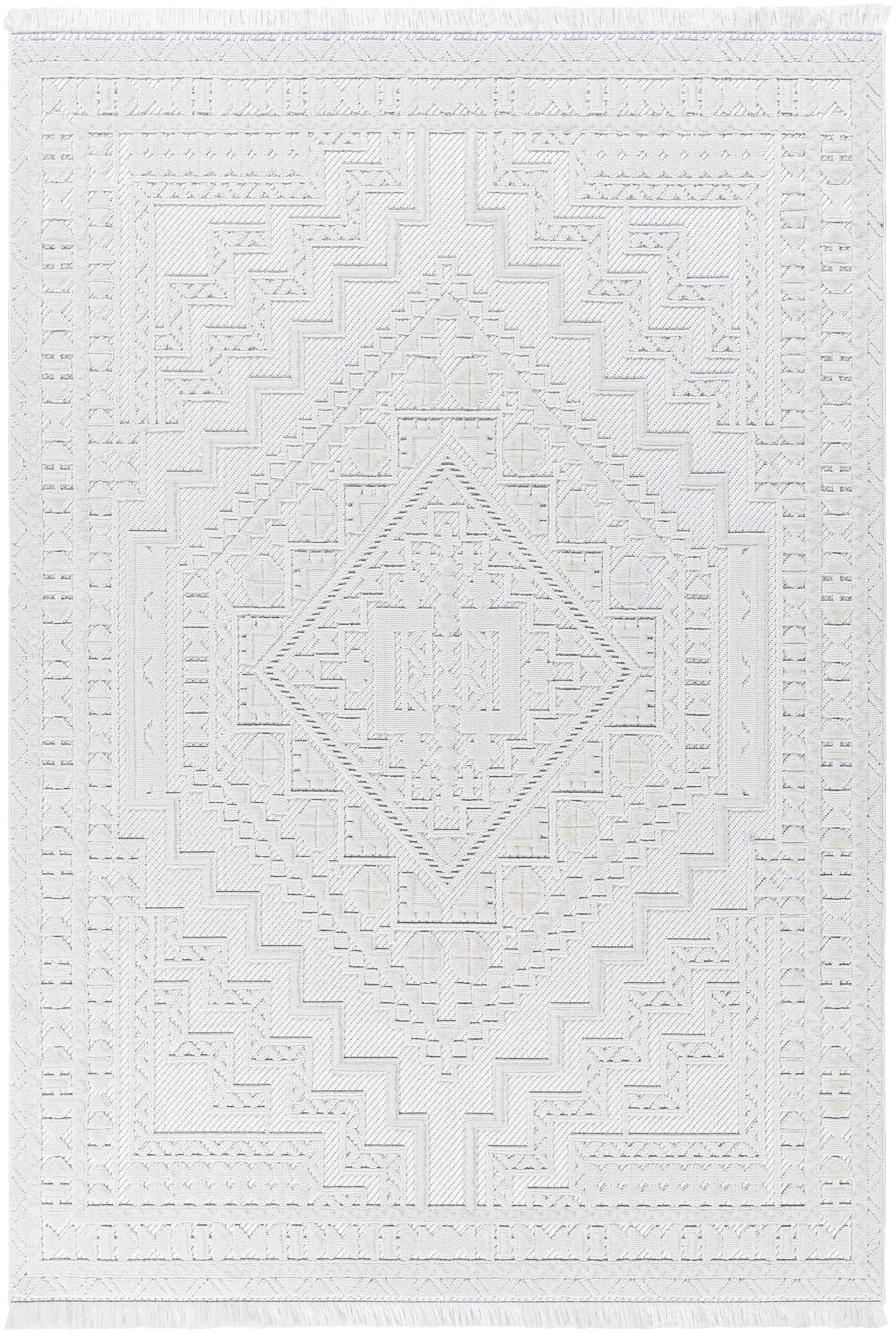 Broadway 87 X 63 inch Light Grey Rug, Rectangle