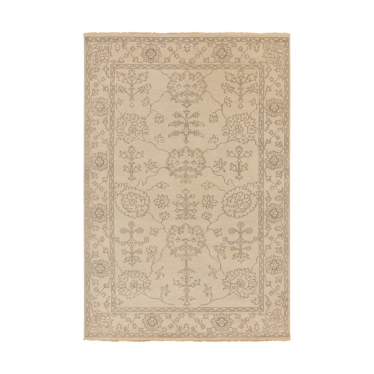 Ainsley 102 X 66 inch Khaki/Charcoal Rugs, Wool