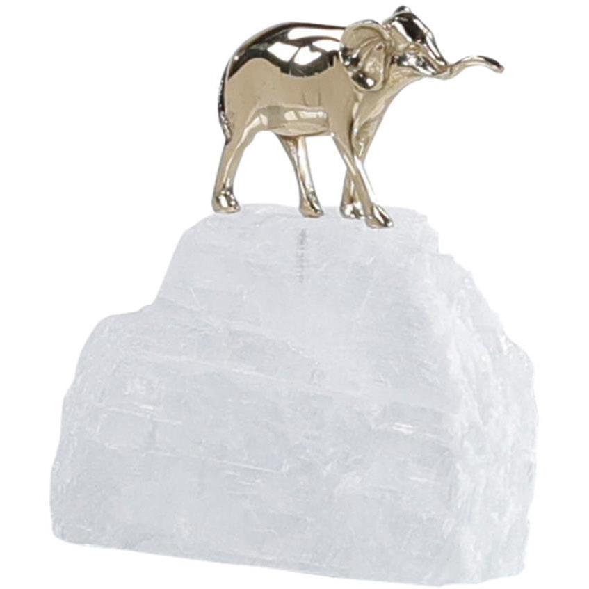 Brass Elephant 6 X 6 inch Sculpture