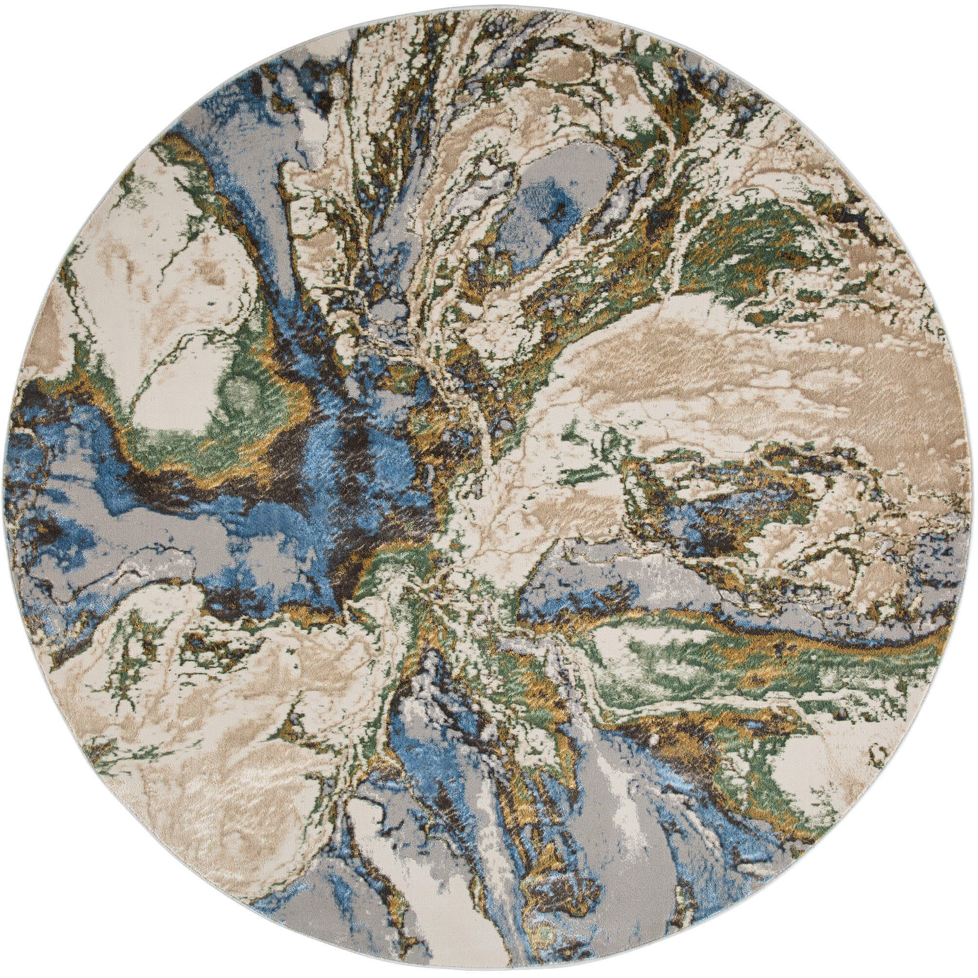Zaria Earth Tones Rug in 8 Round