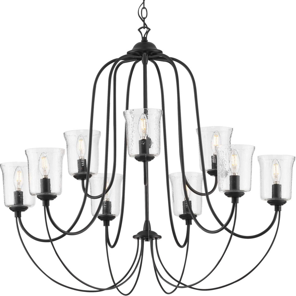 Bowman 9 Light 37 inch Matte Black Chandelier Ceiling Light