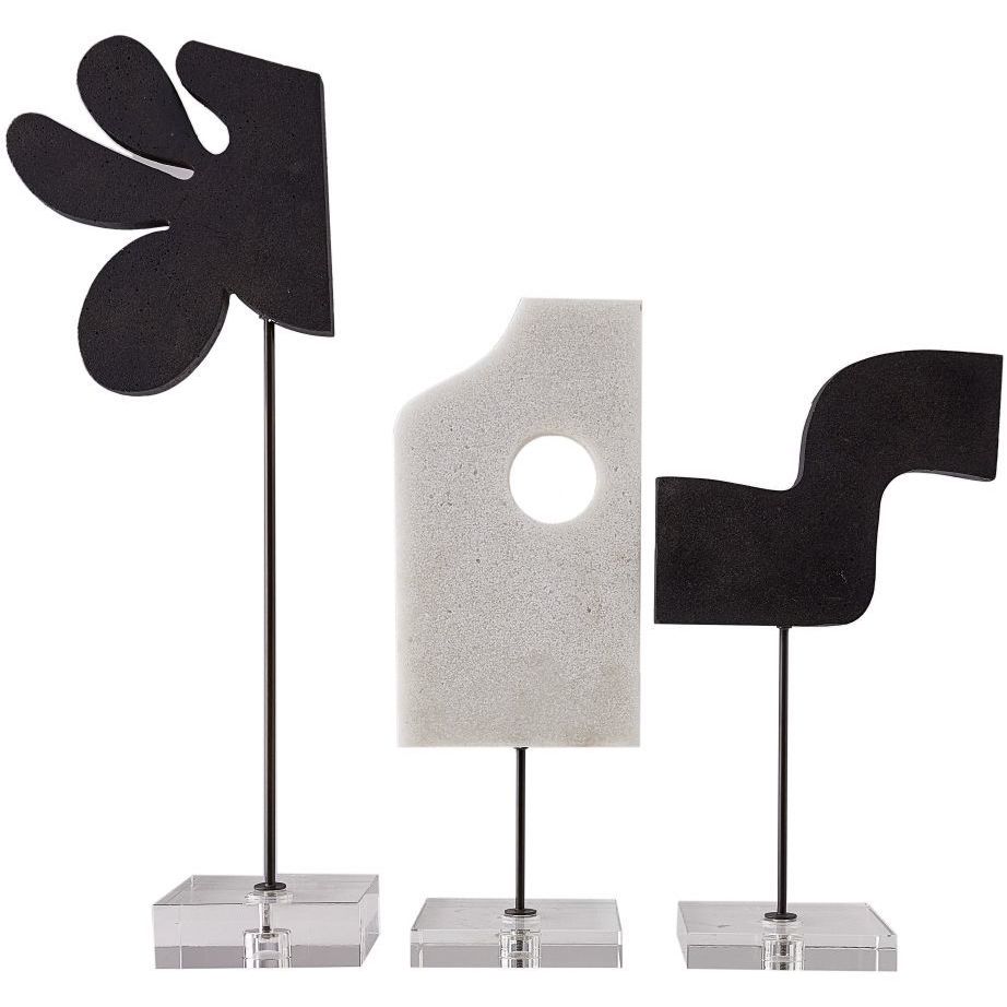 Uri Charcoal Sculptures, Set of 3
